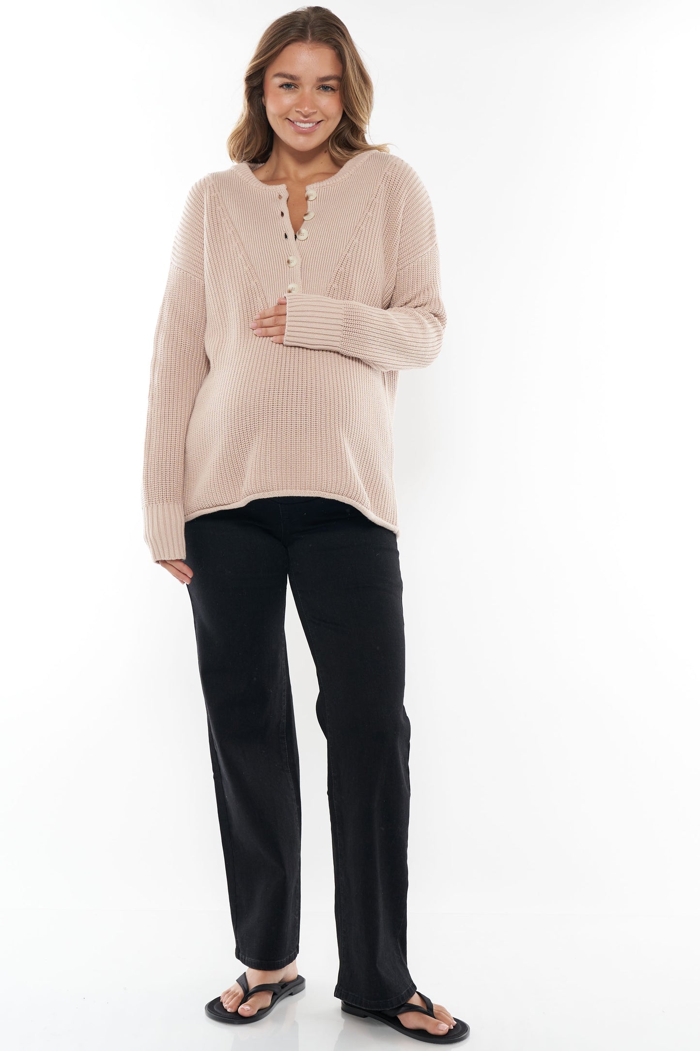 maternity-button-knit-sweater-3