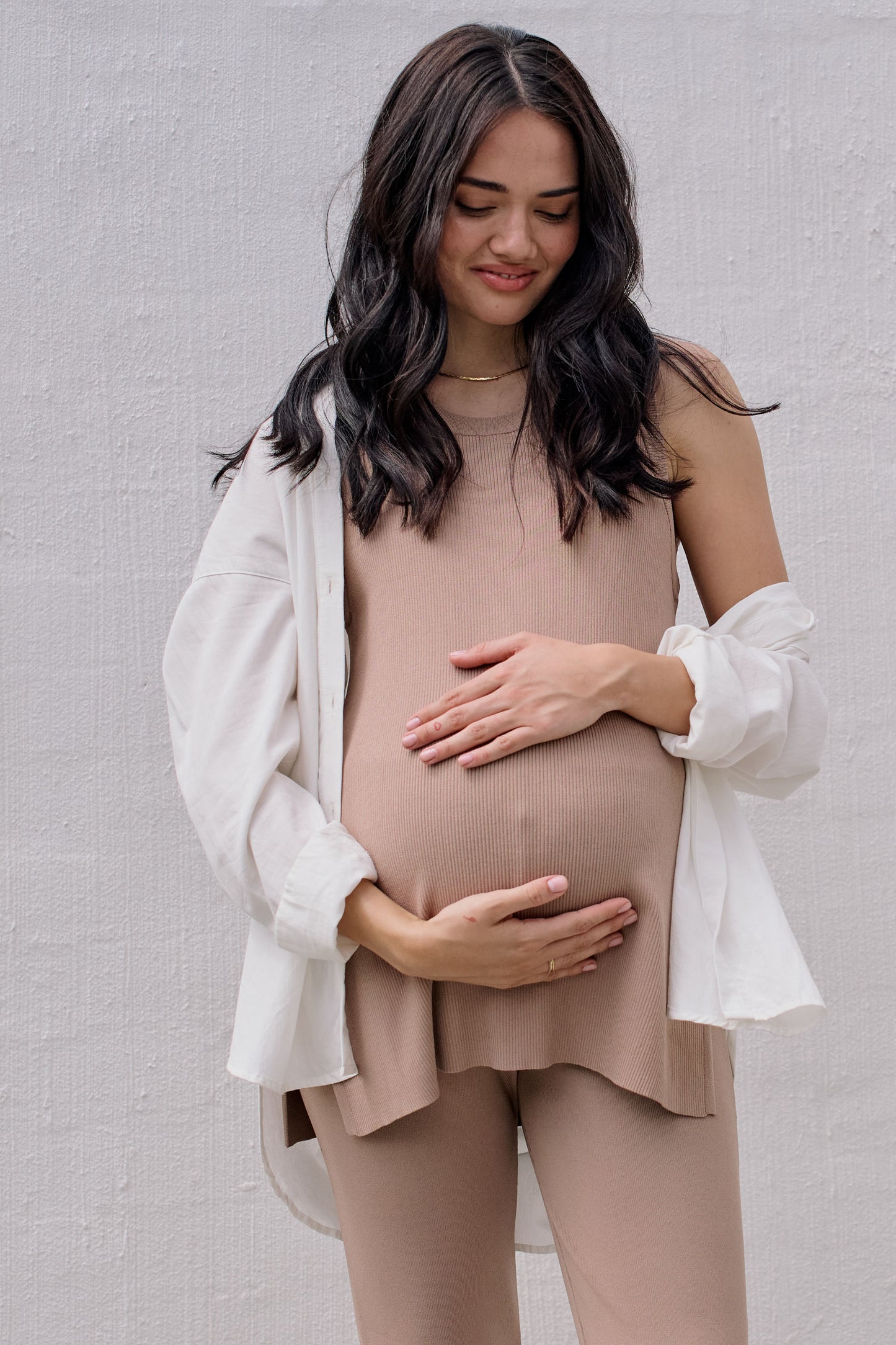 Knit Maternity Pant Camel - 8