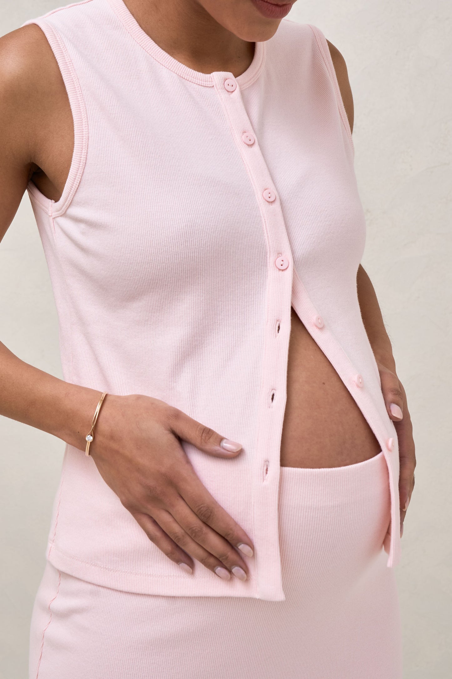 pink-maternity-button-tank-2