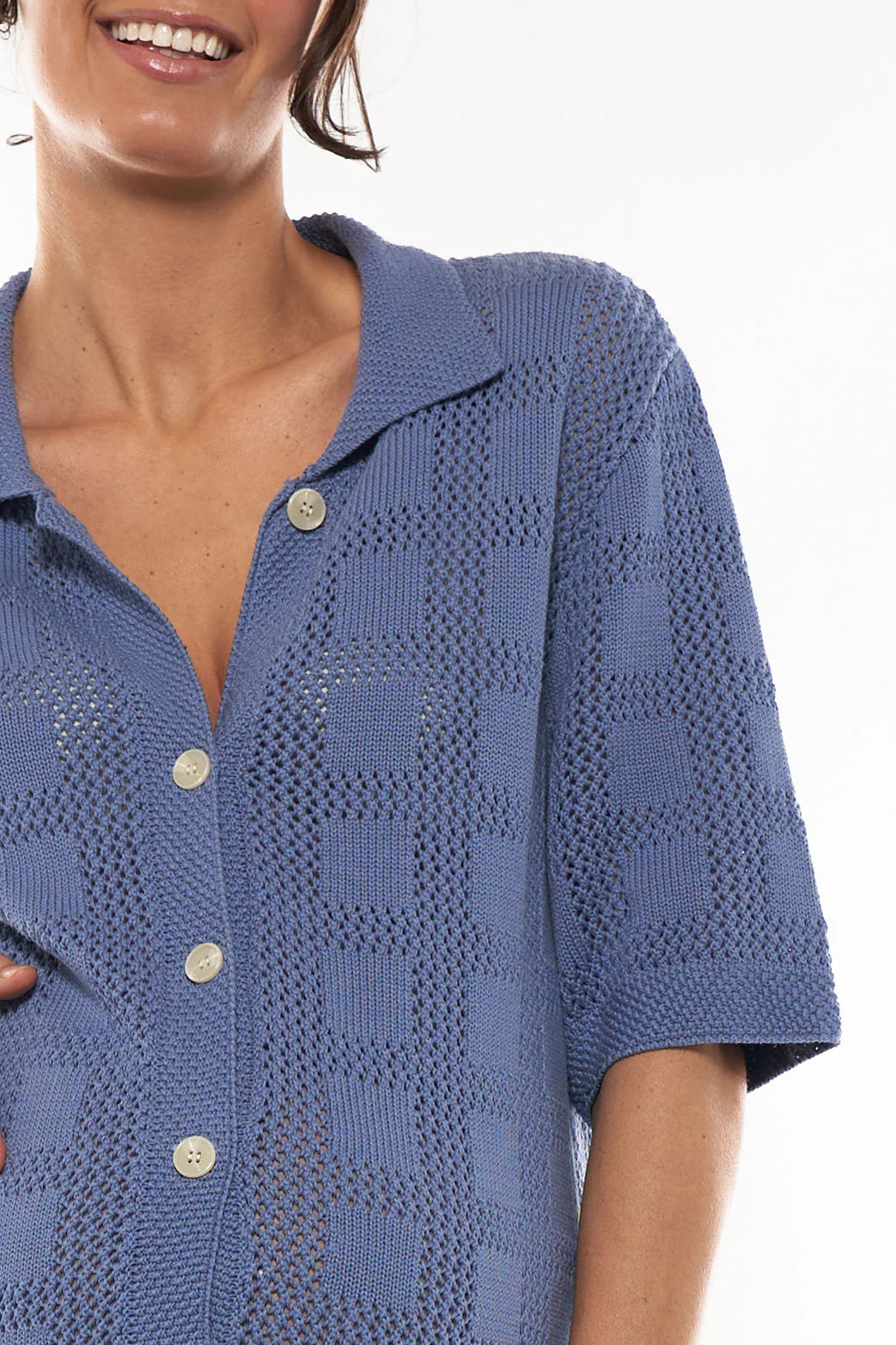Persistance Polo Knit Dress - Ocean