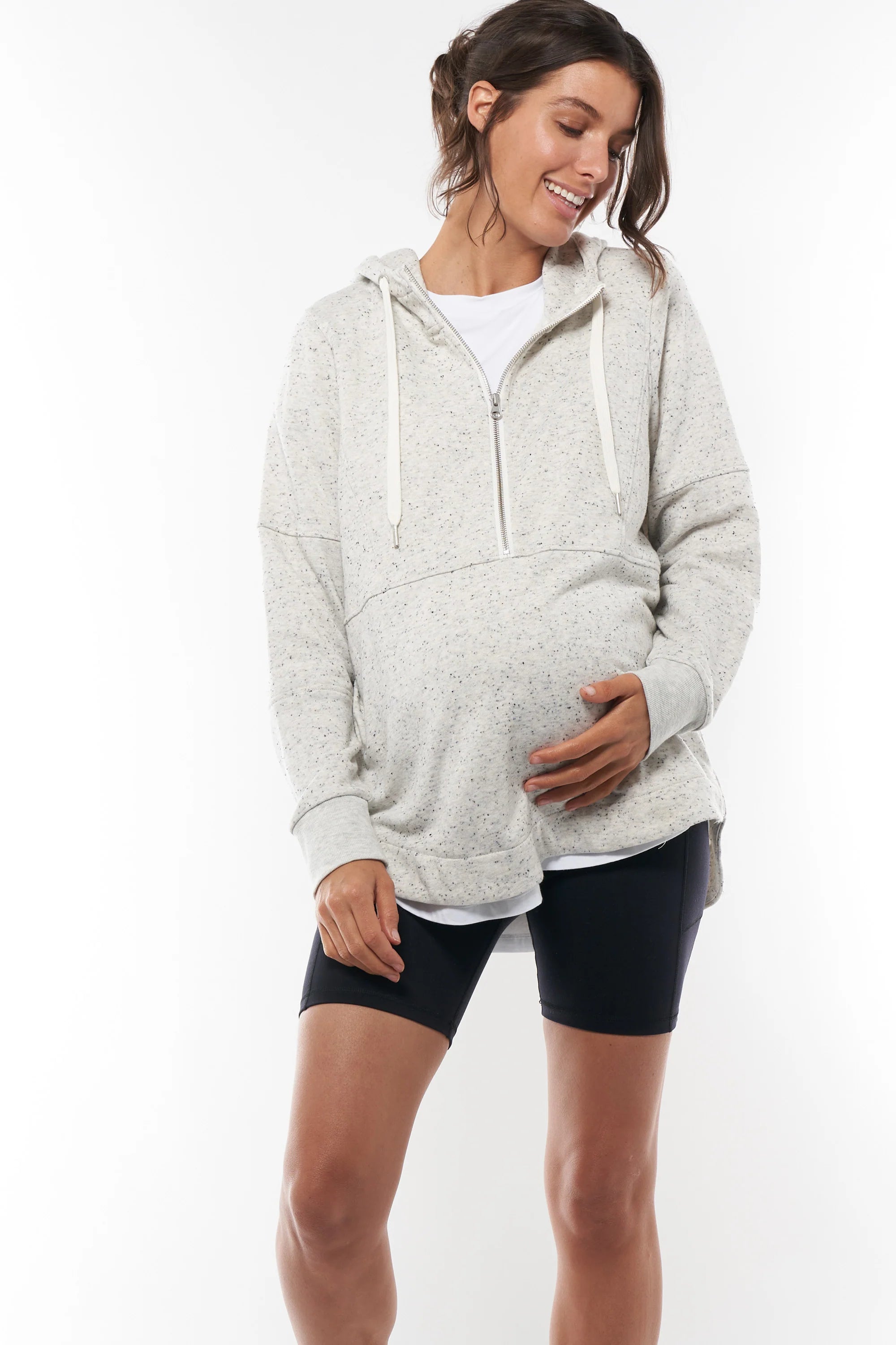 Tie & Dye Maternity Hoodie Dress with Nursing