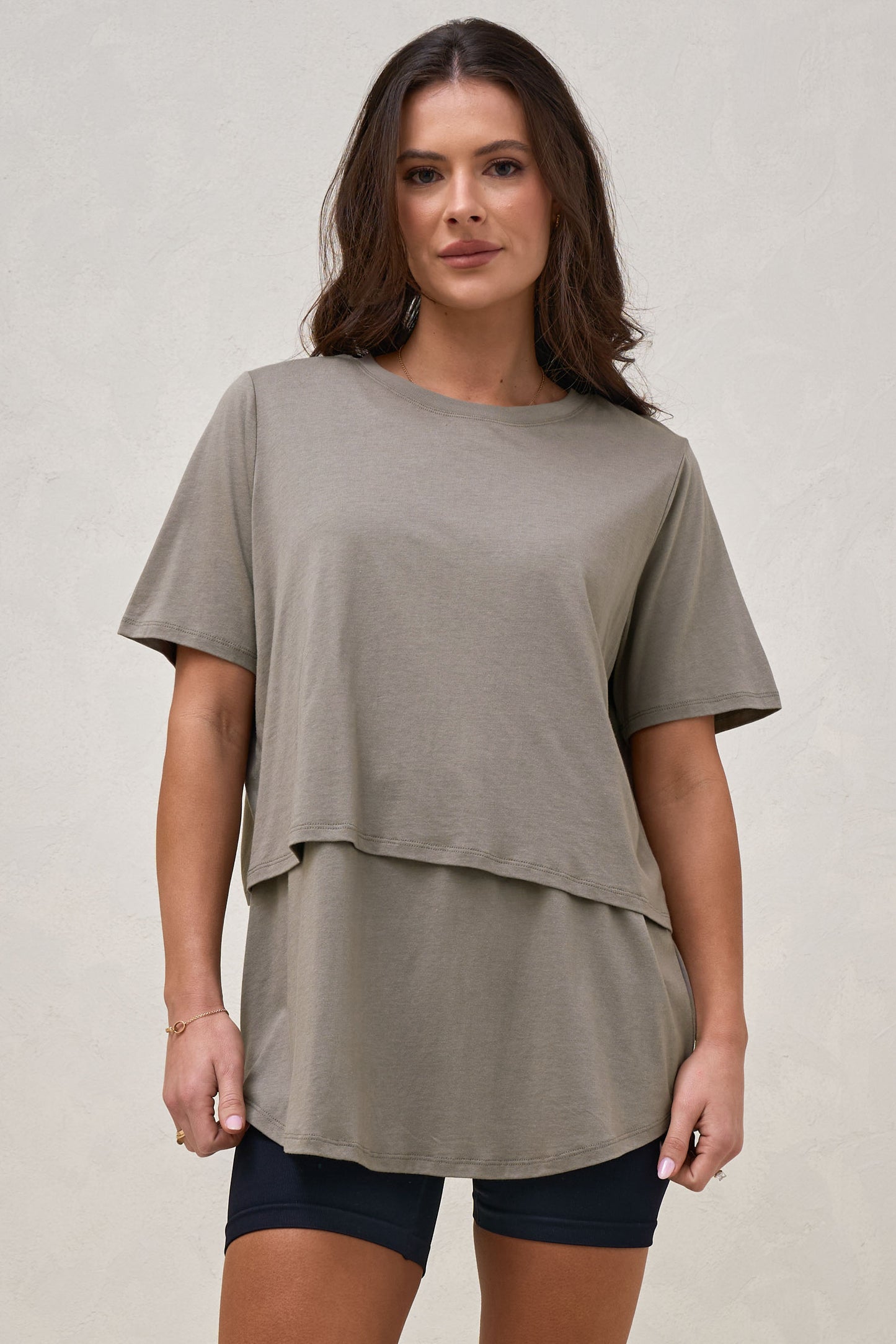 Me And You Nursing Tee - Khaki