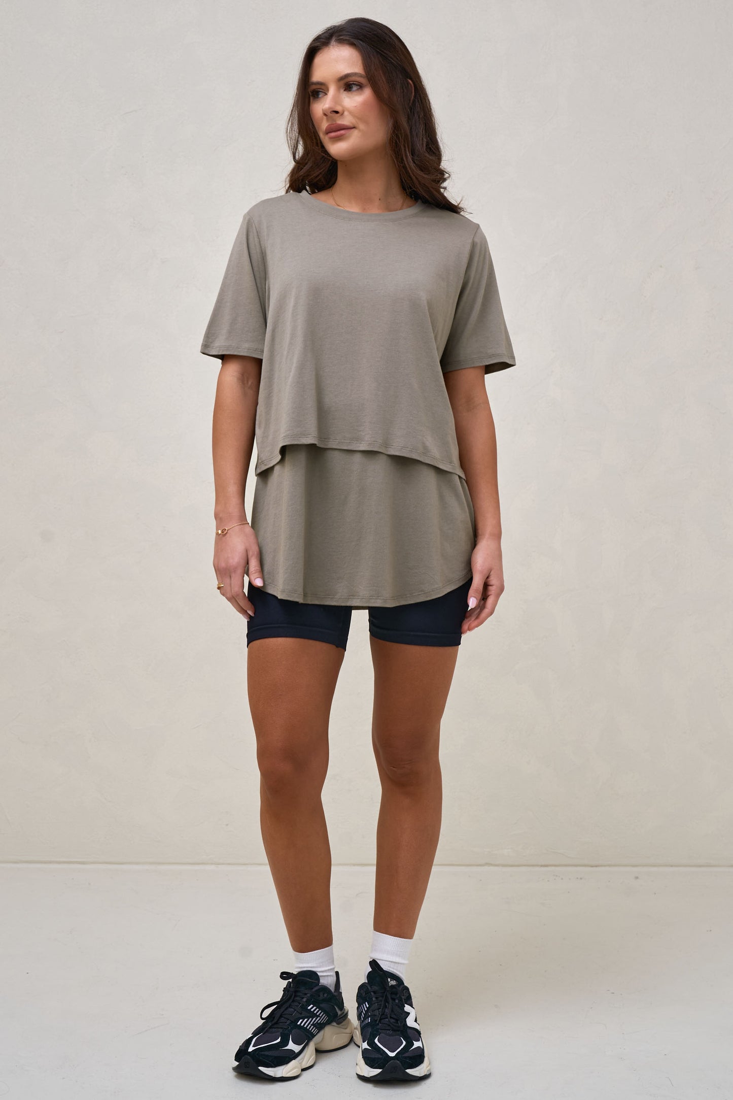 Me And You Nursing Tee - Khaki