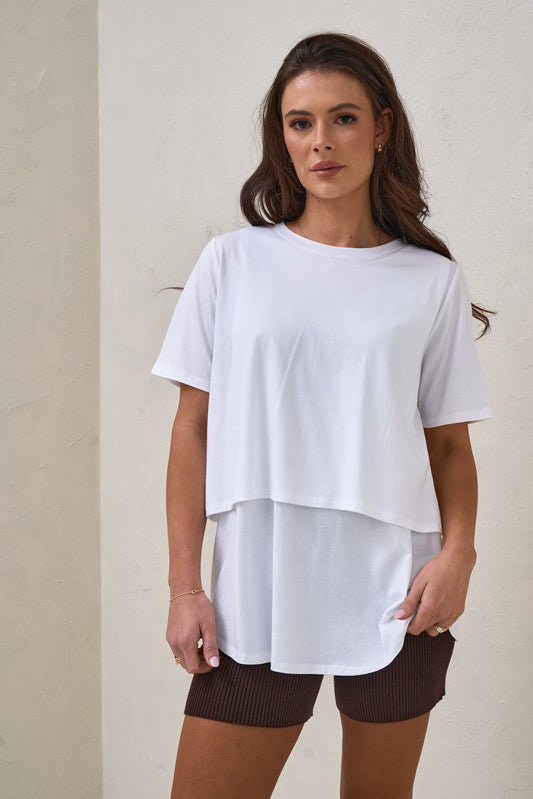 Me And You Nursing Tee - White