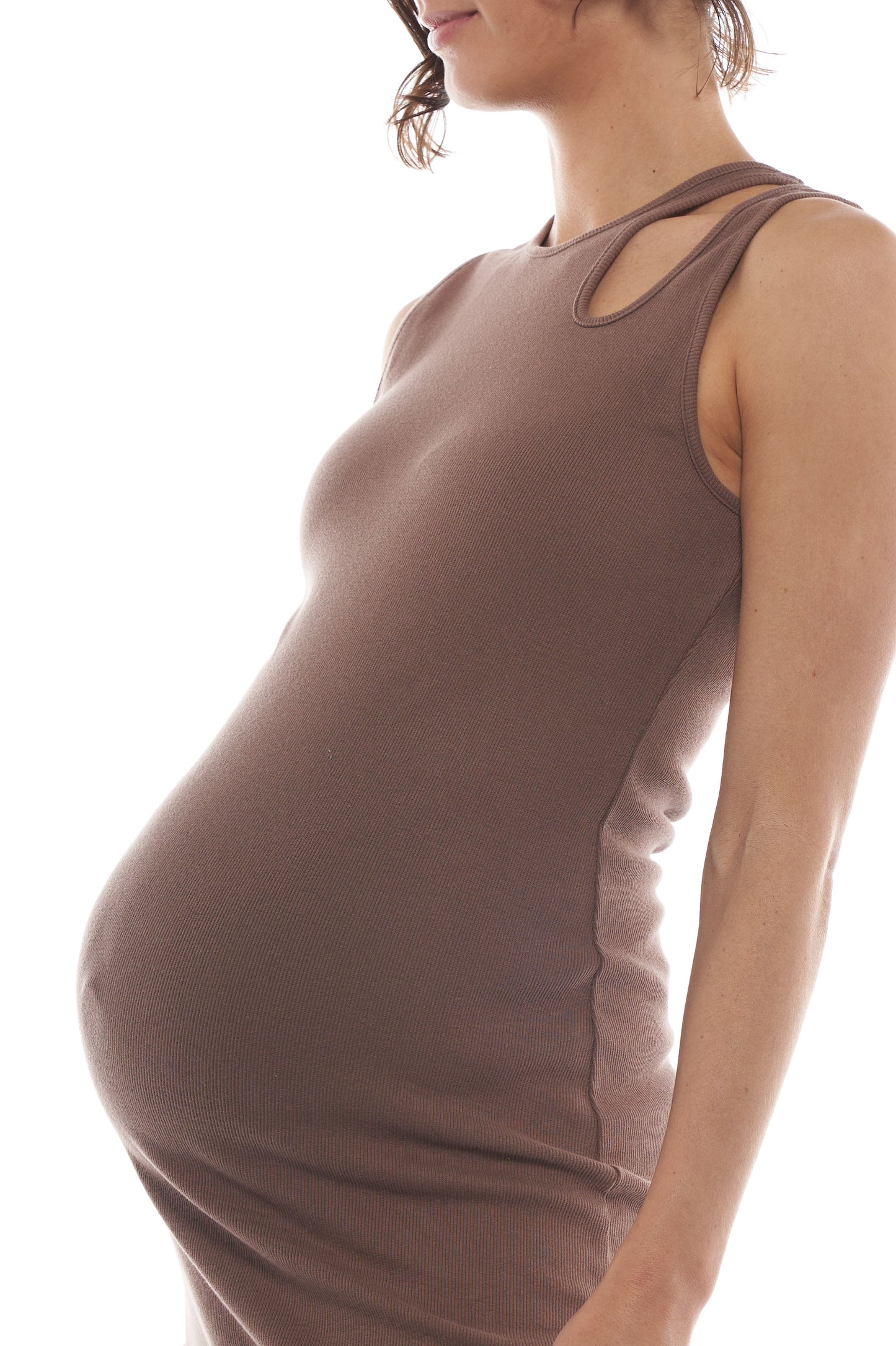 maternity rib maxi dress - 4