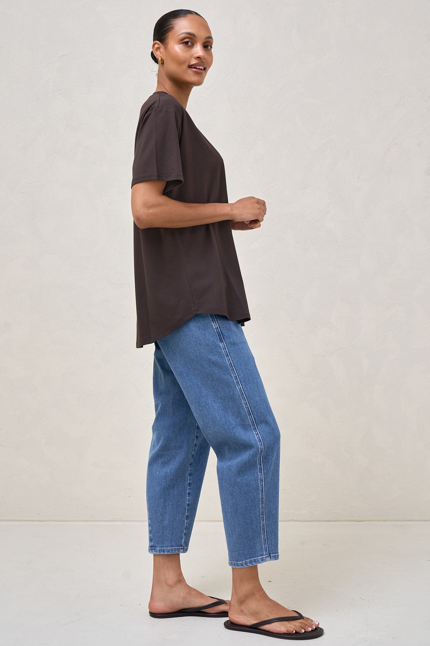 Into It Crew Tee - Espresso