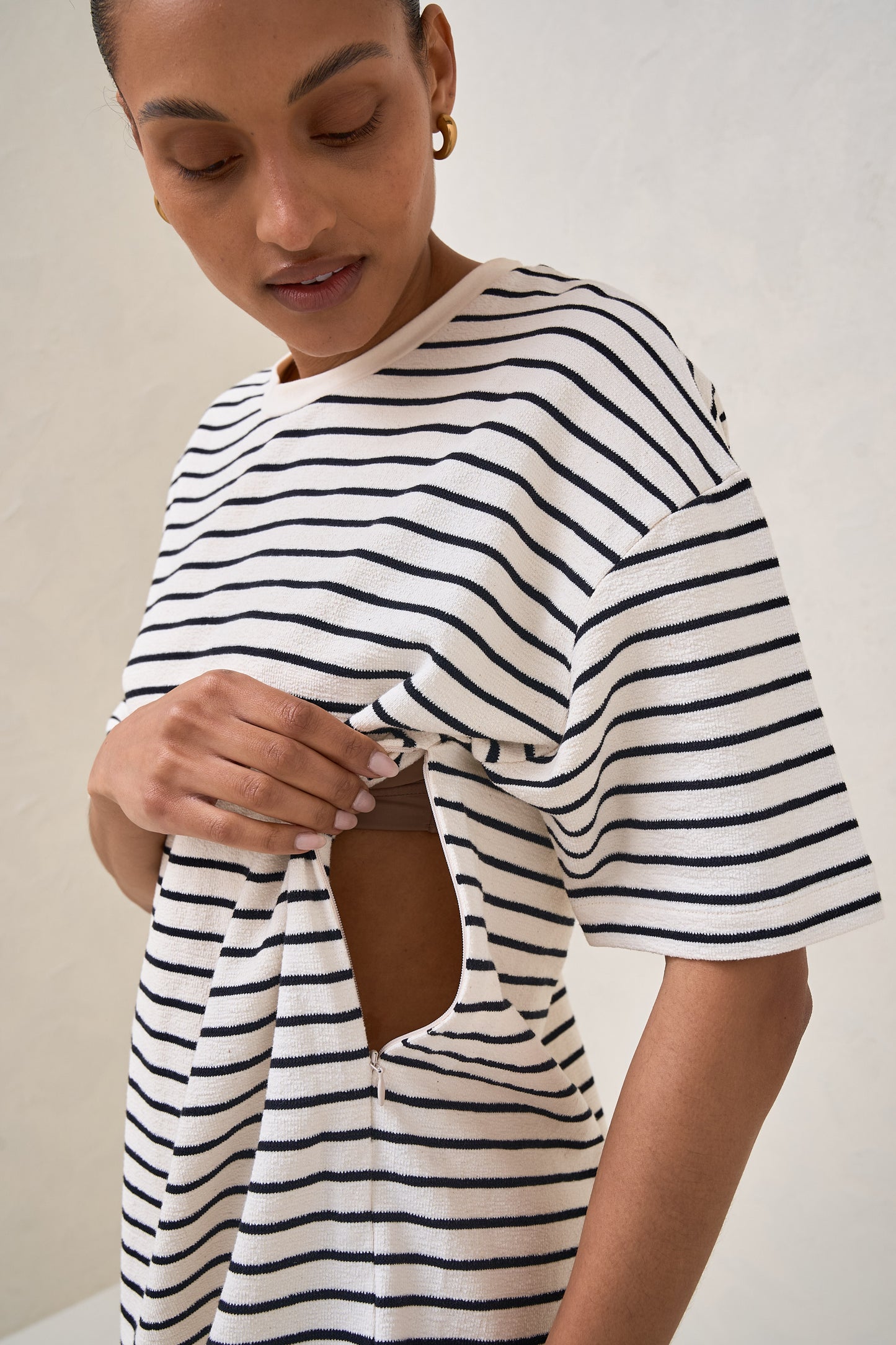 Whats Next Nursing Dress - Stripe