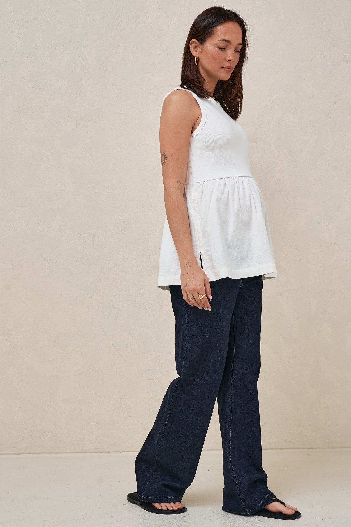 Serenade Maternity Tank - White