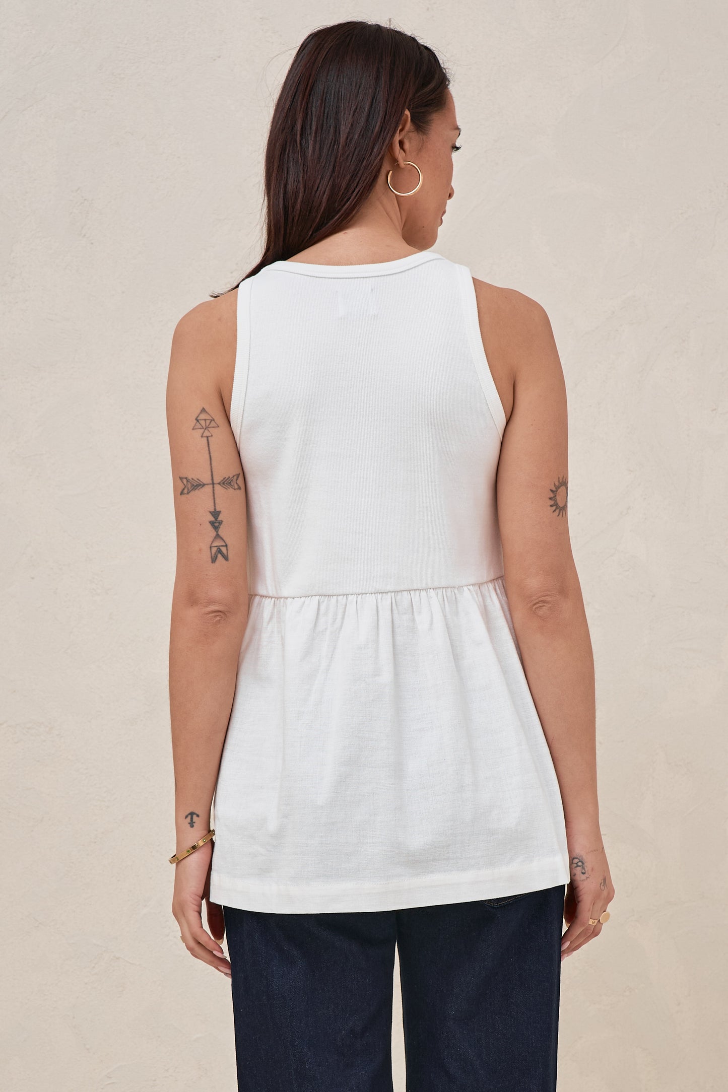 Serenade Maternity Tank - White