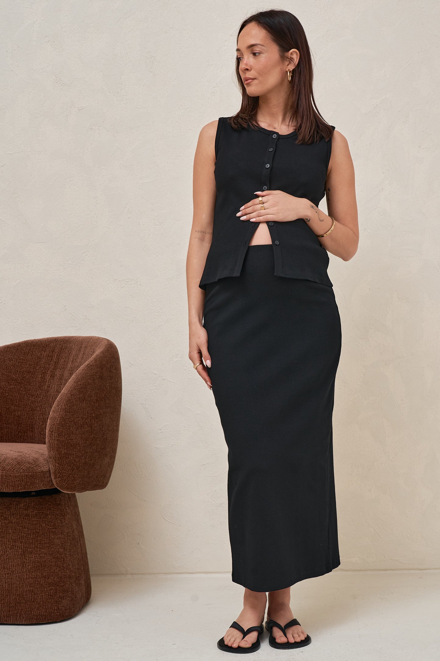 Storyline Midi Skirt - Black