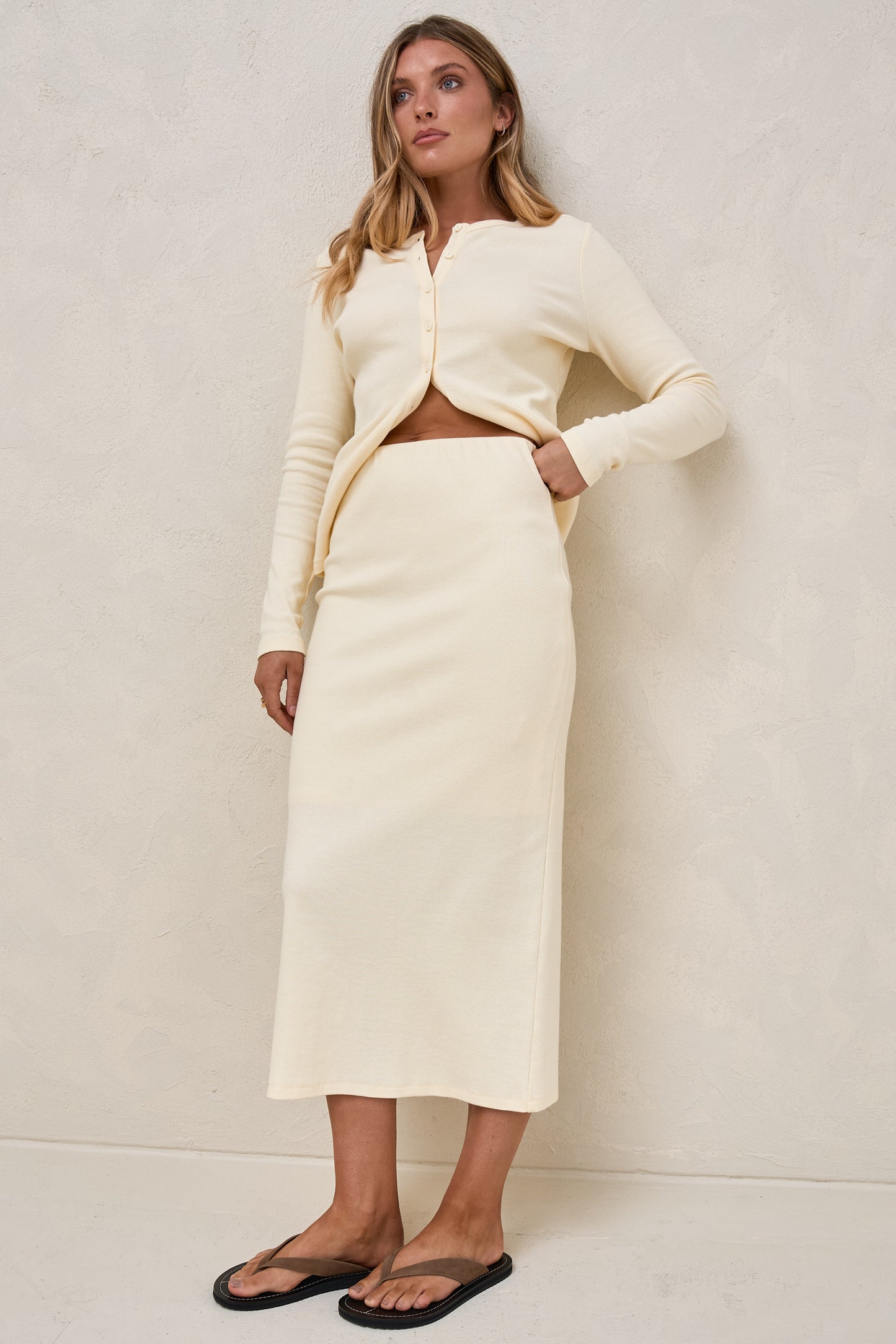 Storyline Midi Skirt - Butter