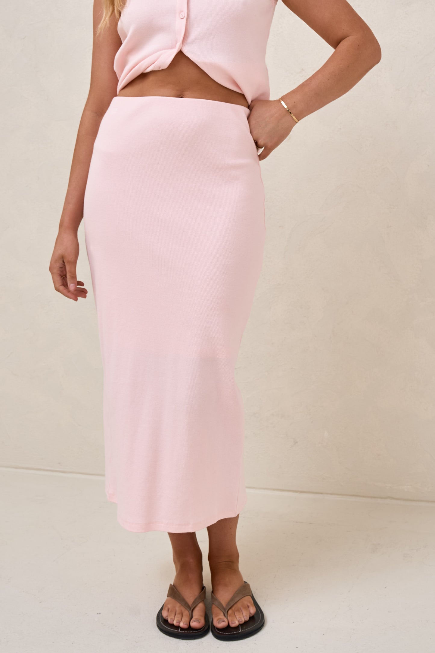 Storyline Midi Skirt - Pink