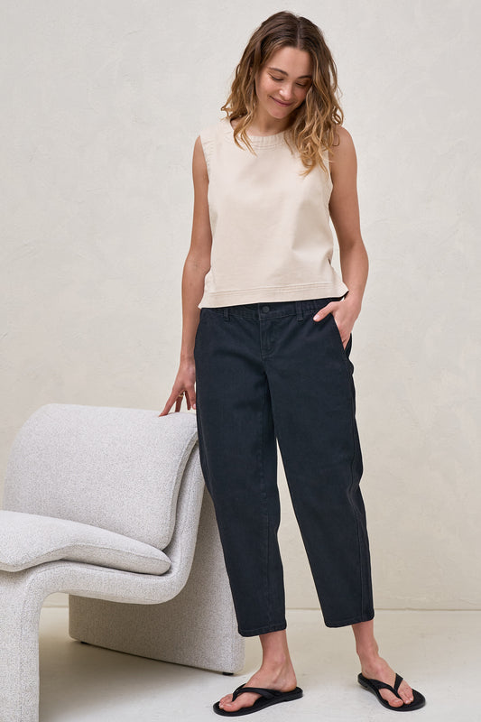 Bend The Rules Barrel Jean - Washed Black