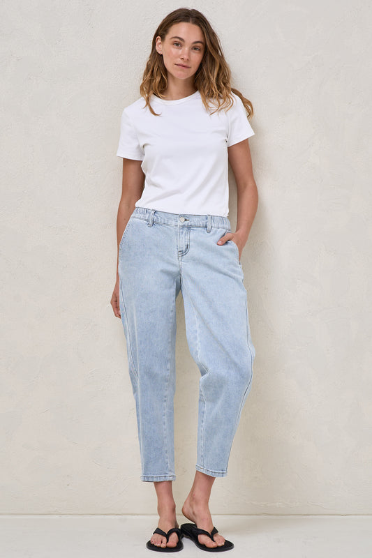 Bend The Rules Barrel Jean - Light Blue