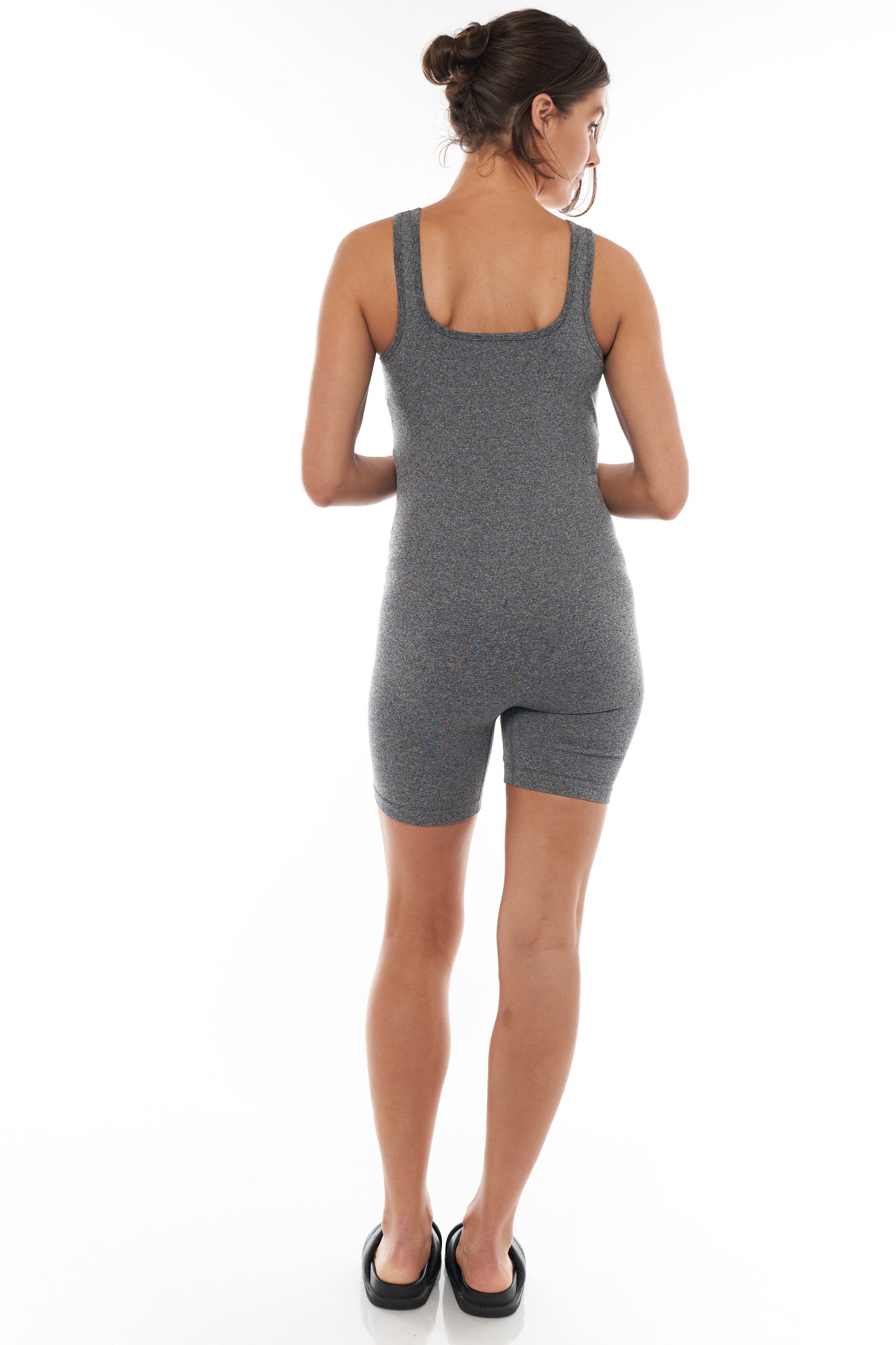 Charcoal Maternity Romper -3