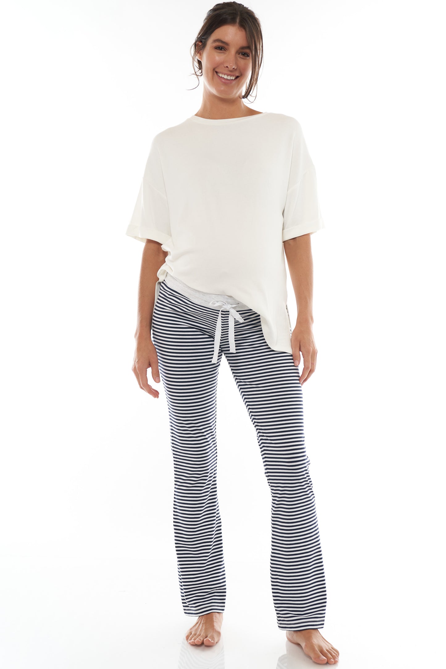 Stripe Maternity Sleep Pant -5