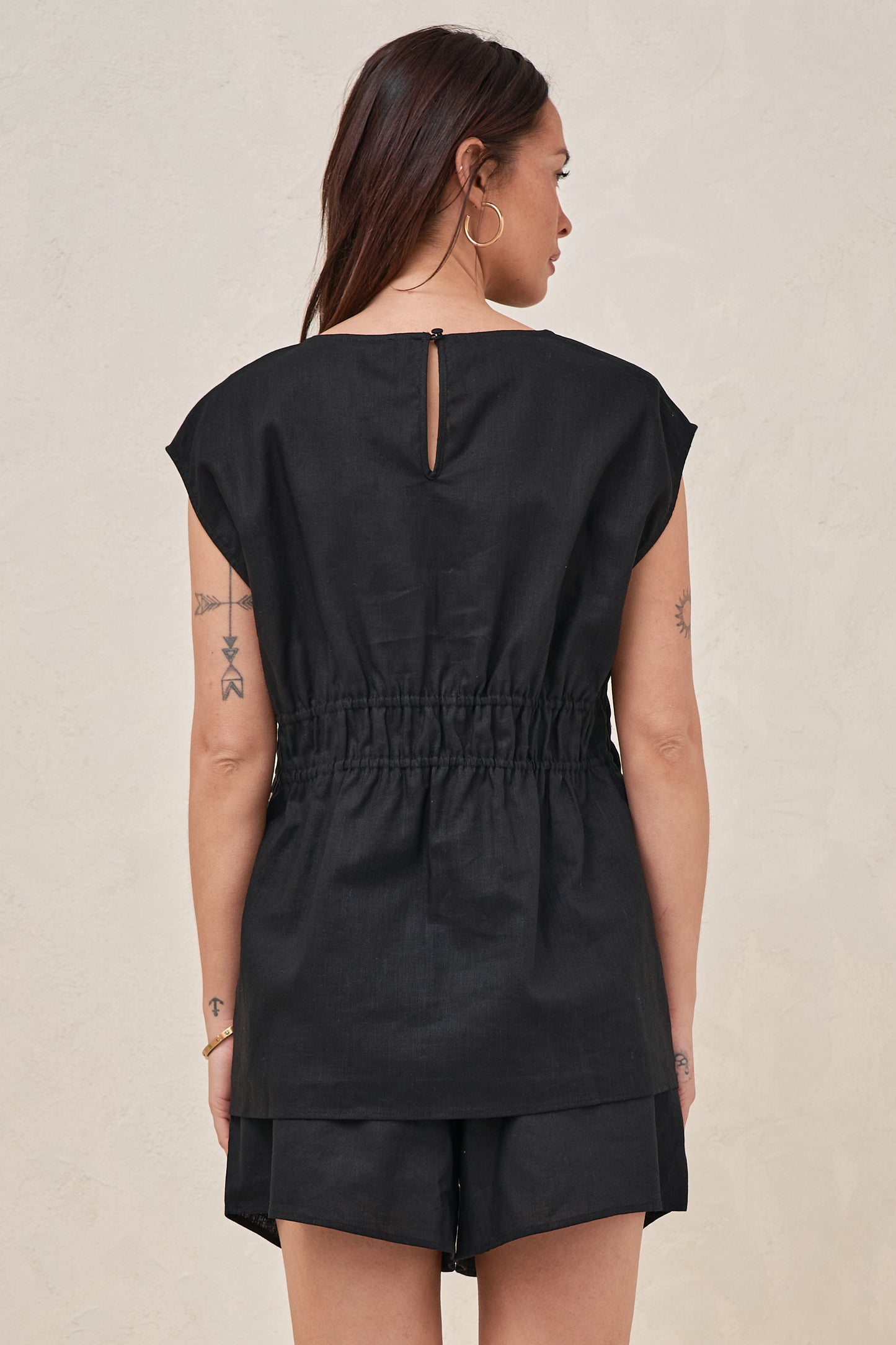Timeless Button-Side Top - Black