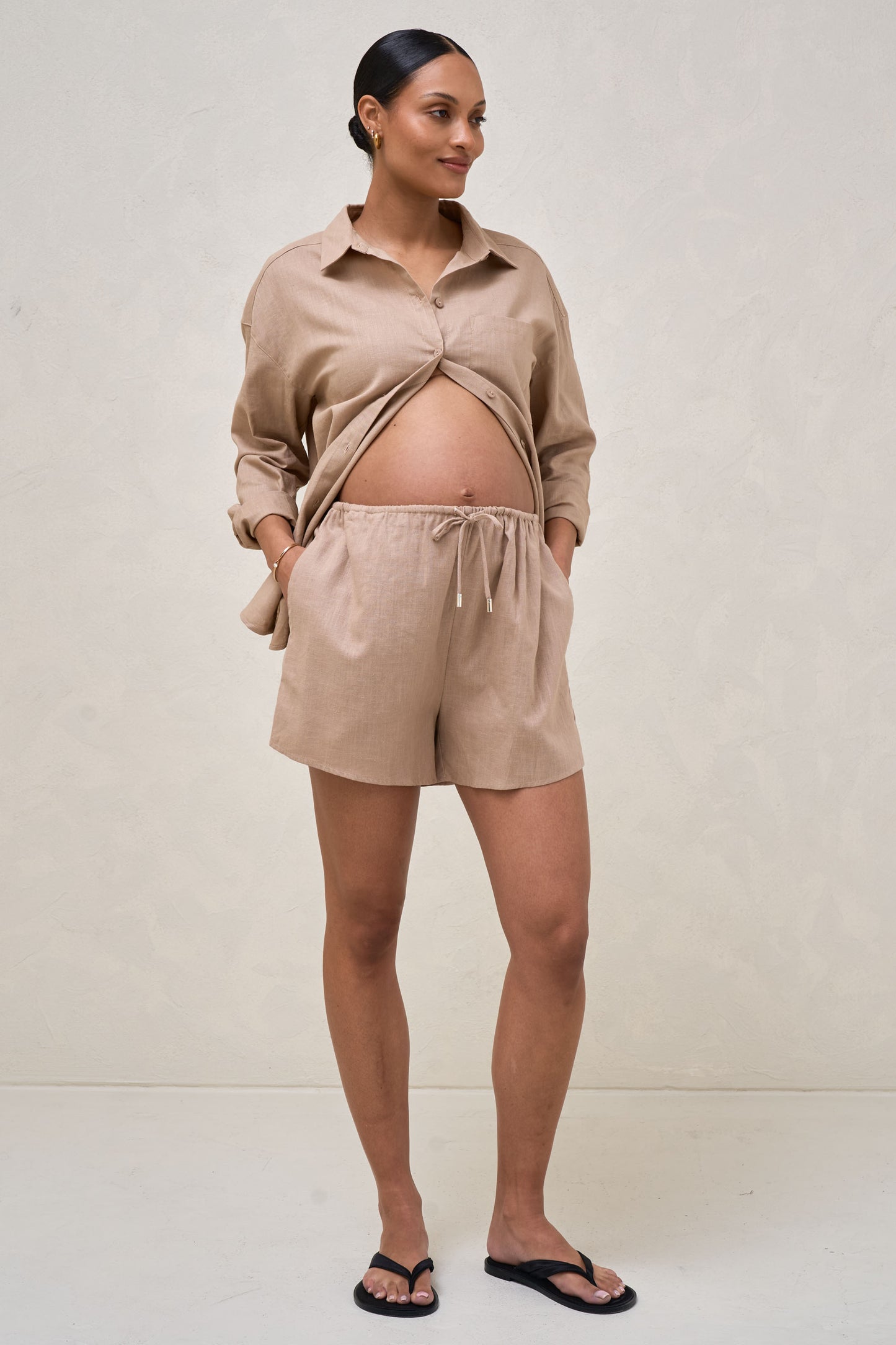 Maternity Linen Short -5