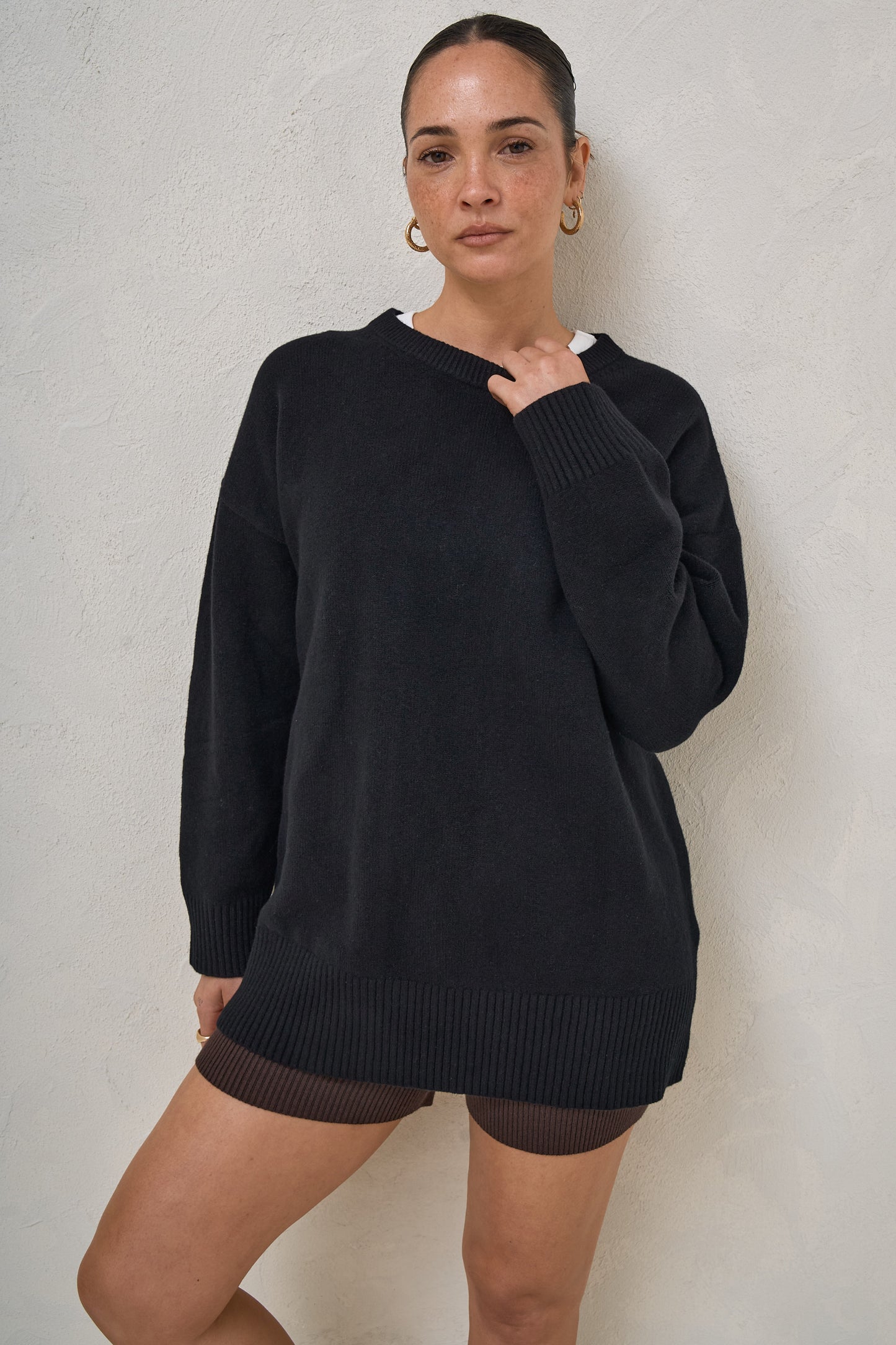 Idle Time Crew Knit - Black