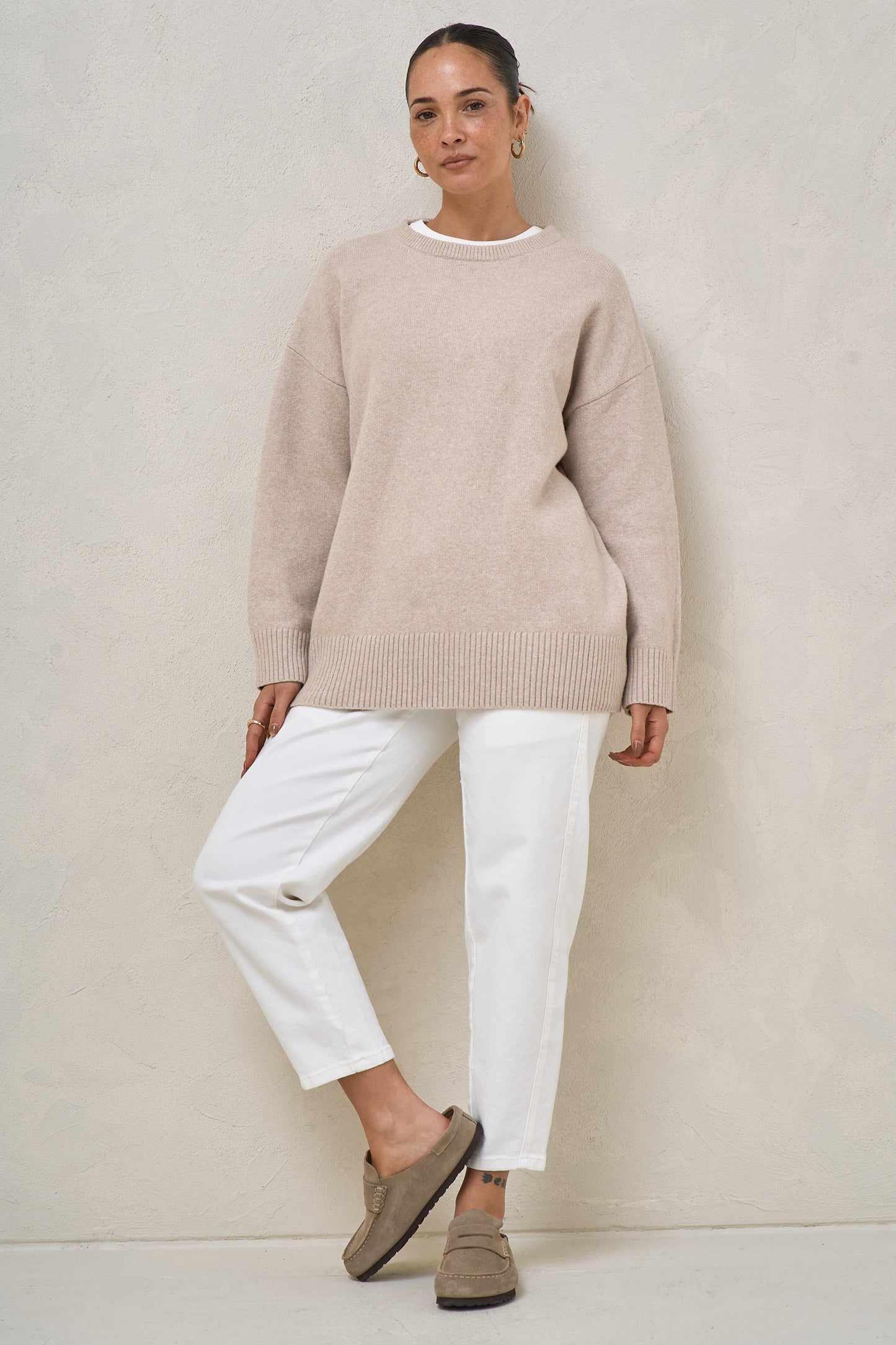 Idle Time Crew Knit - Oatmeal