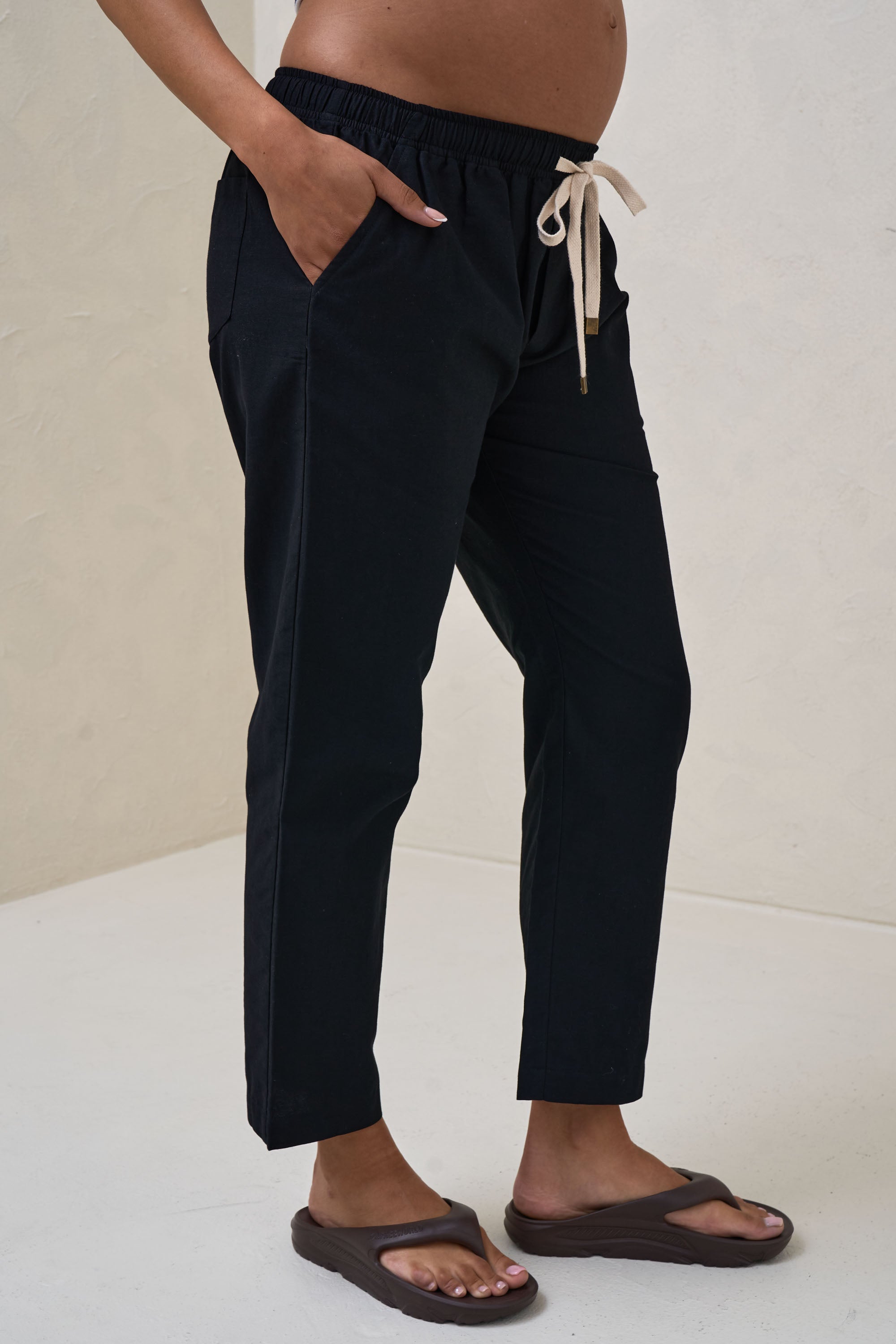 Black Maternity Cotton Pants – BAE The Label Australia