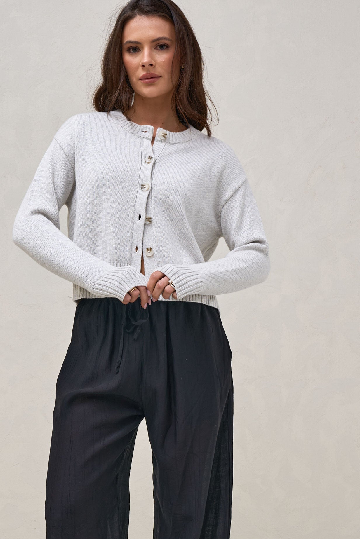 Live Light Cardigan - Light Grey