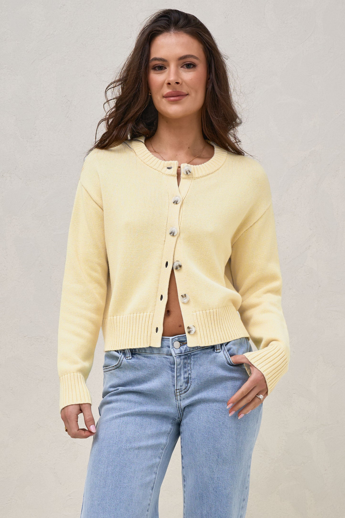 Live Light Cardigan - Lemon