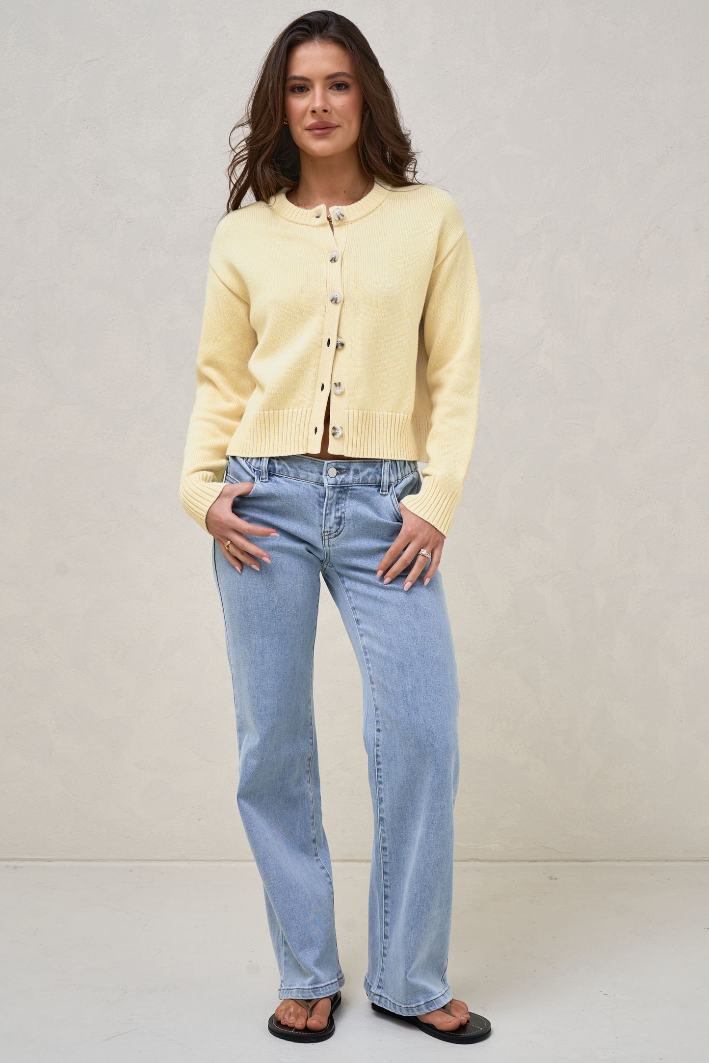 Live Light Cardigan - Lemon