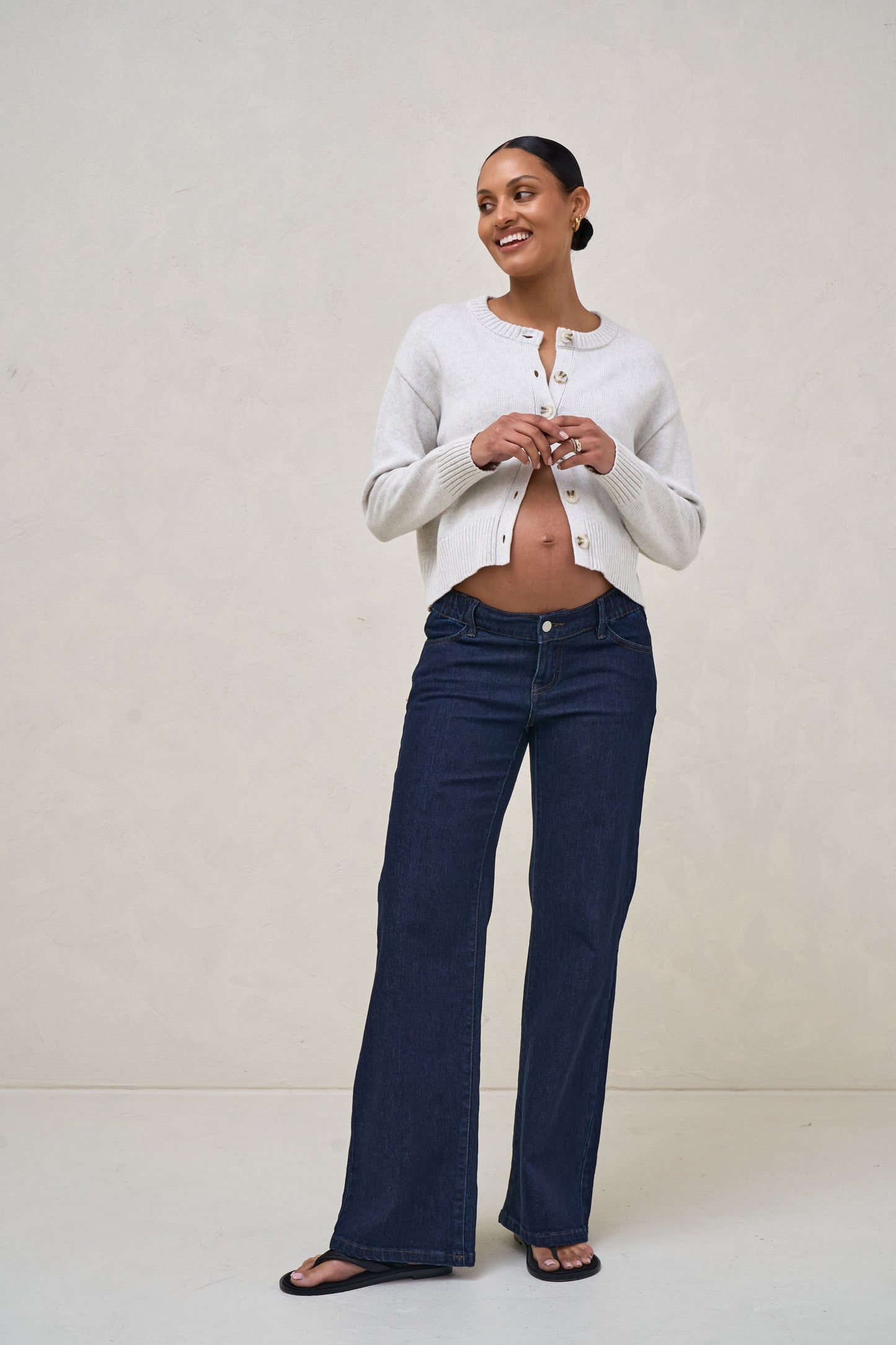 Maternity Cardigan Grey Marle 3