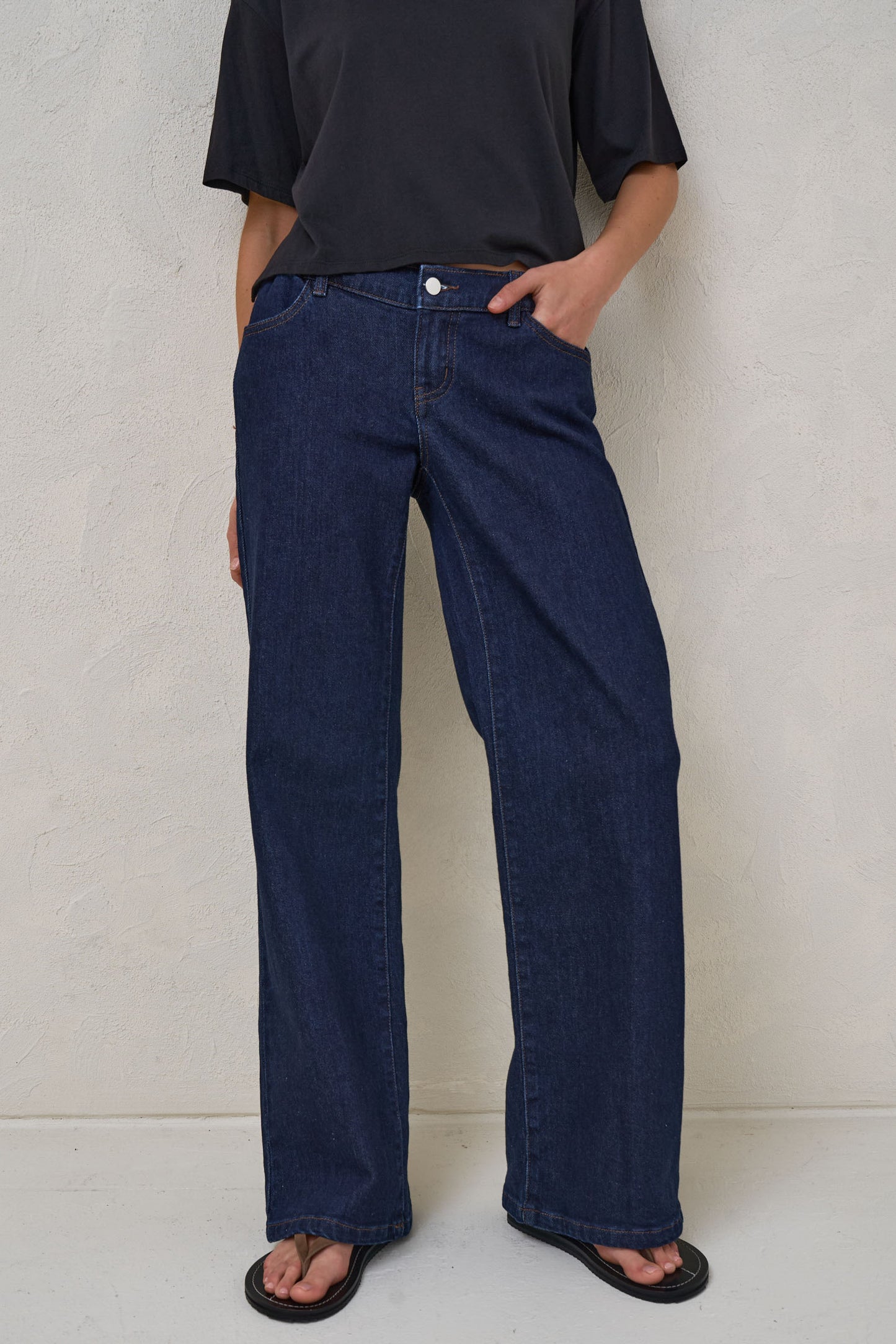 Day By Day Wide Leg Jeans - Indigo