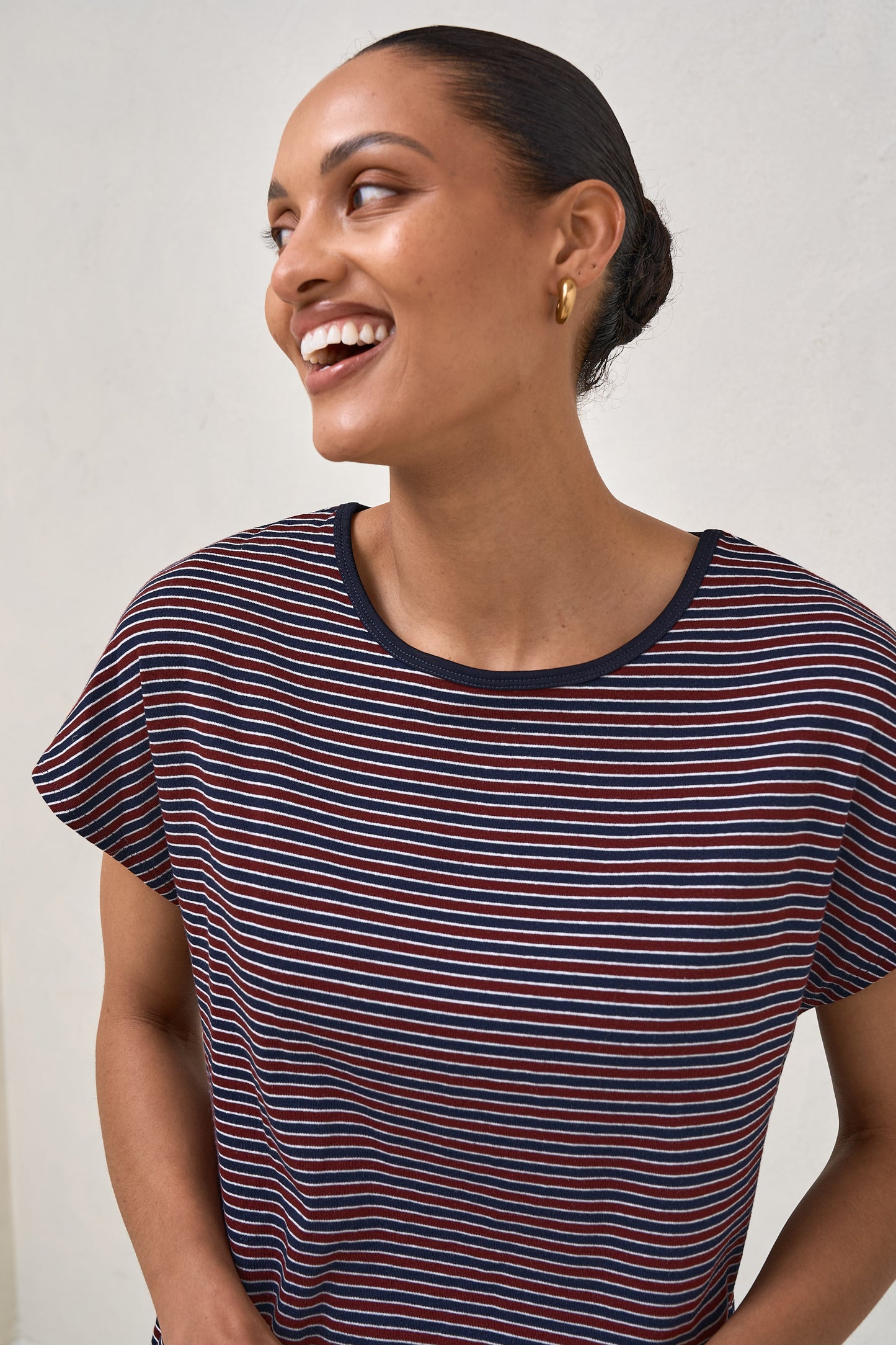 Minimalist Stretch Jersey Tee - Stripe