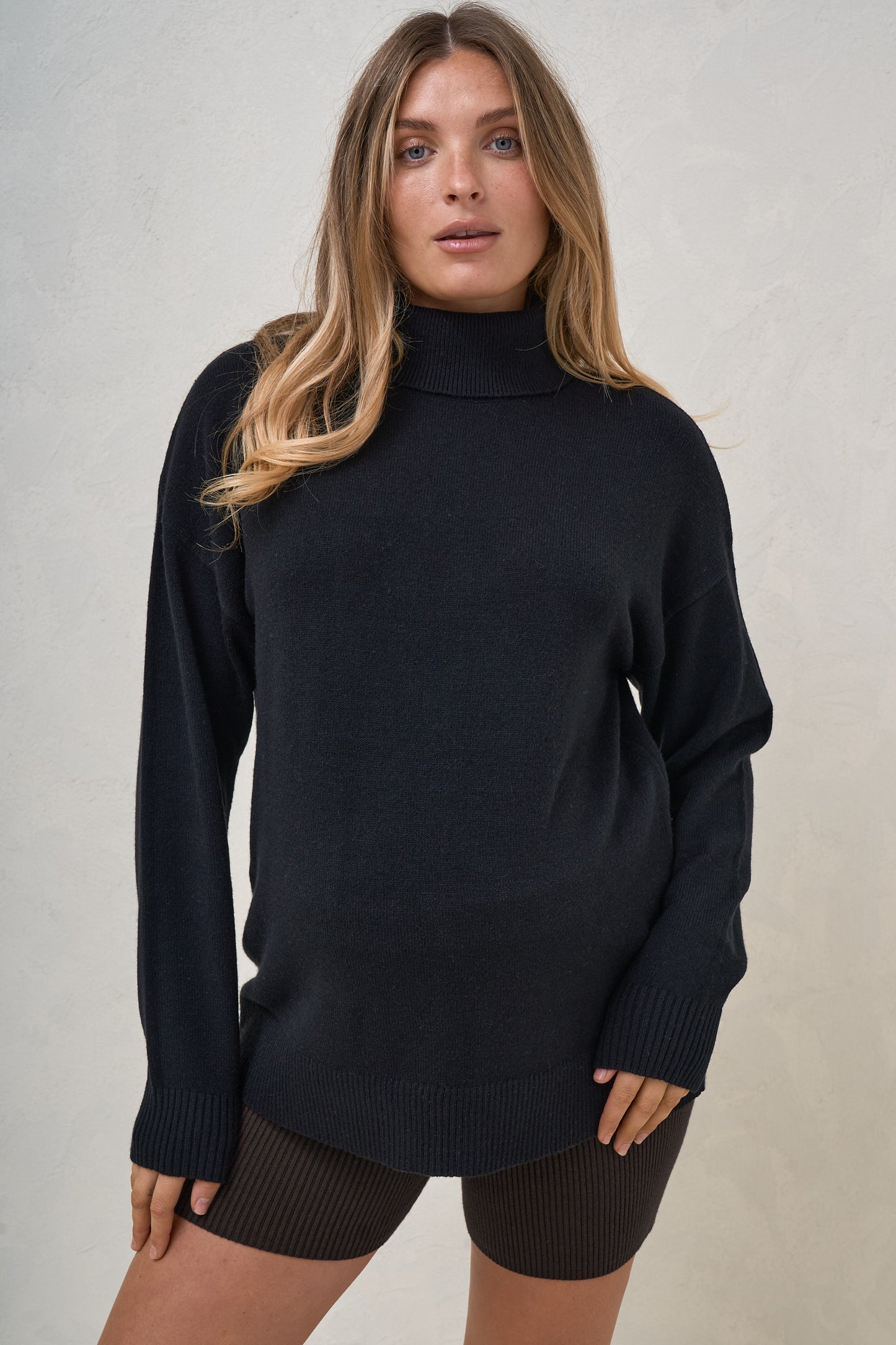 Ritual Roll Neck Jumper-Black