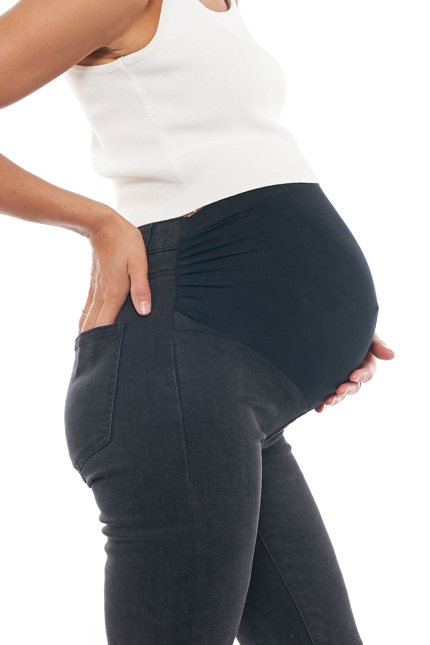 Flared Black Maternity Jeans 4