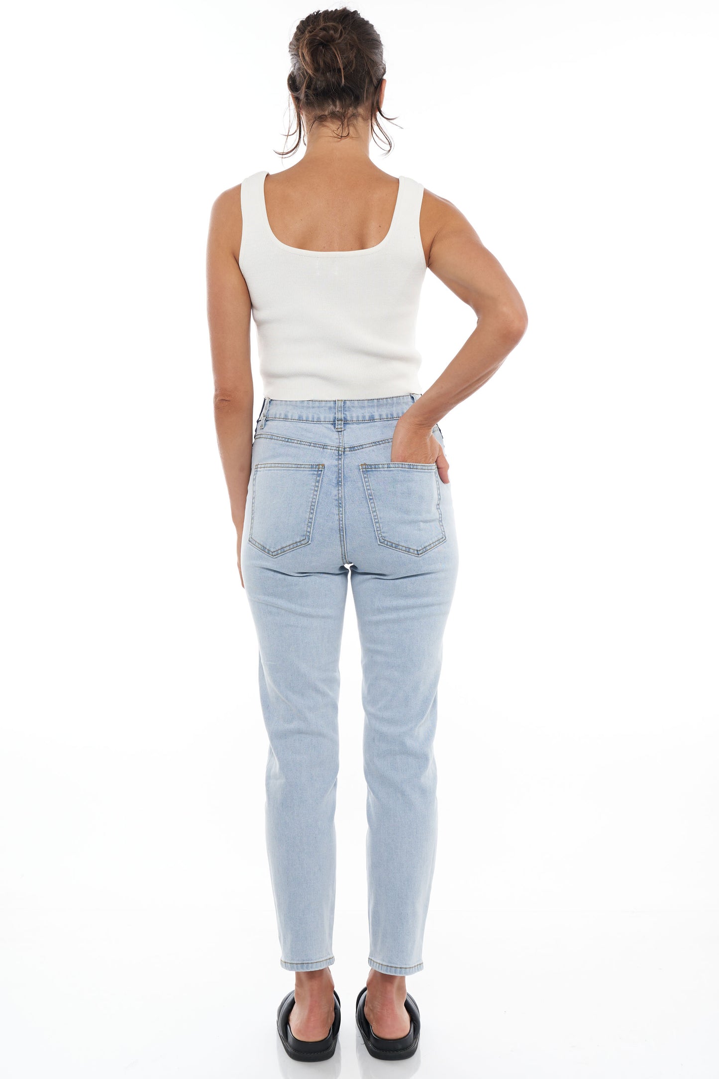 Mom / Mum Maternity Jeans in Blue 4