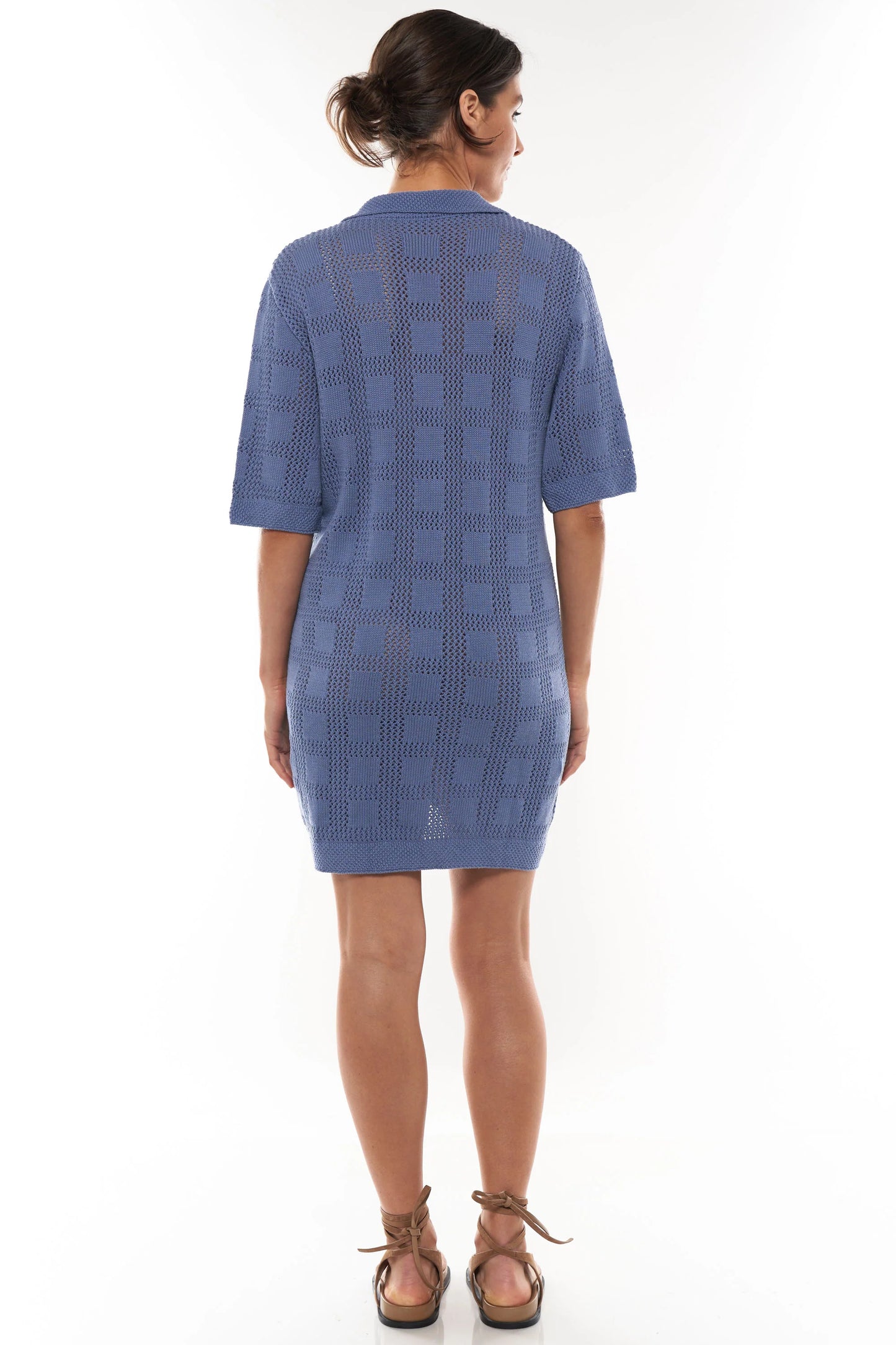 Persistance Polo Knit Dress - Ocean