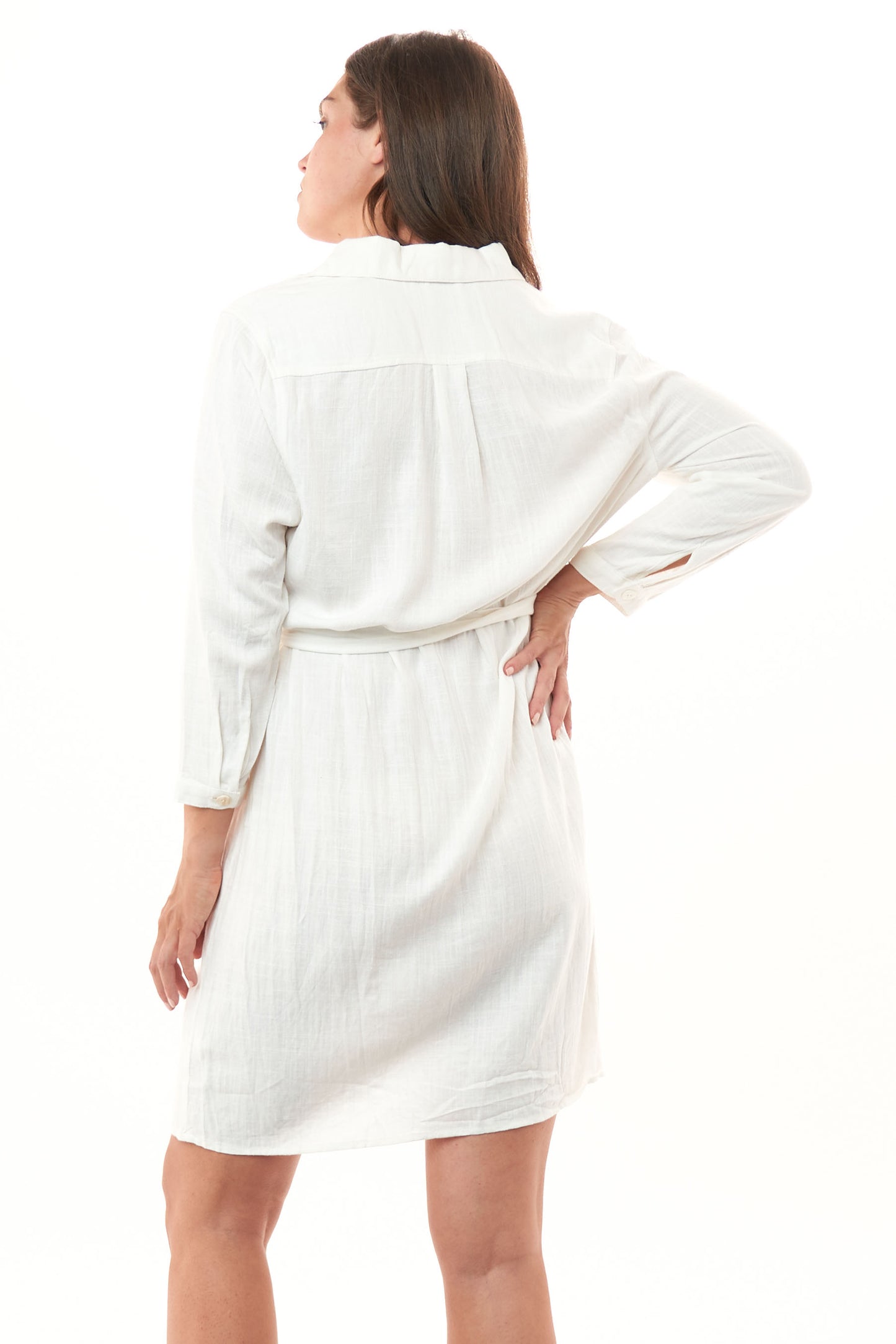 White Maternity Dress - 4
