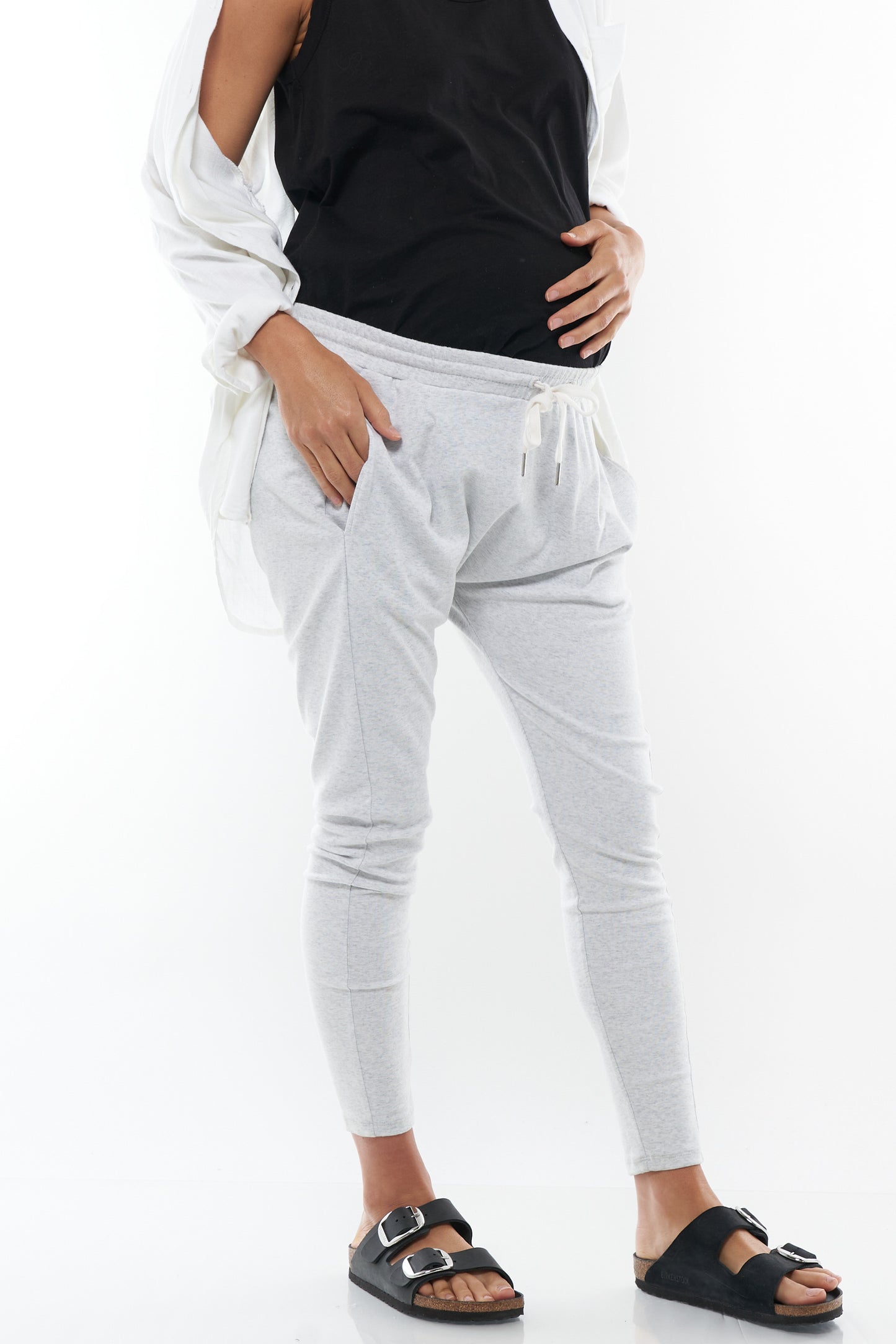 Grey Maternity Track Pant -4