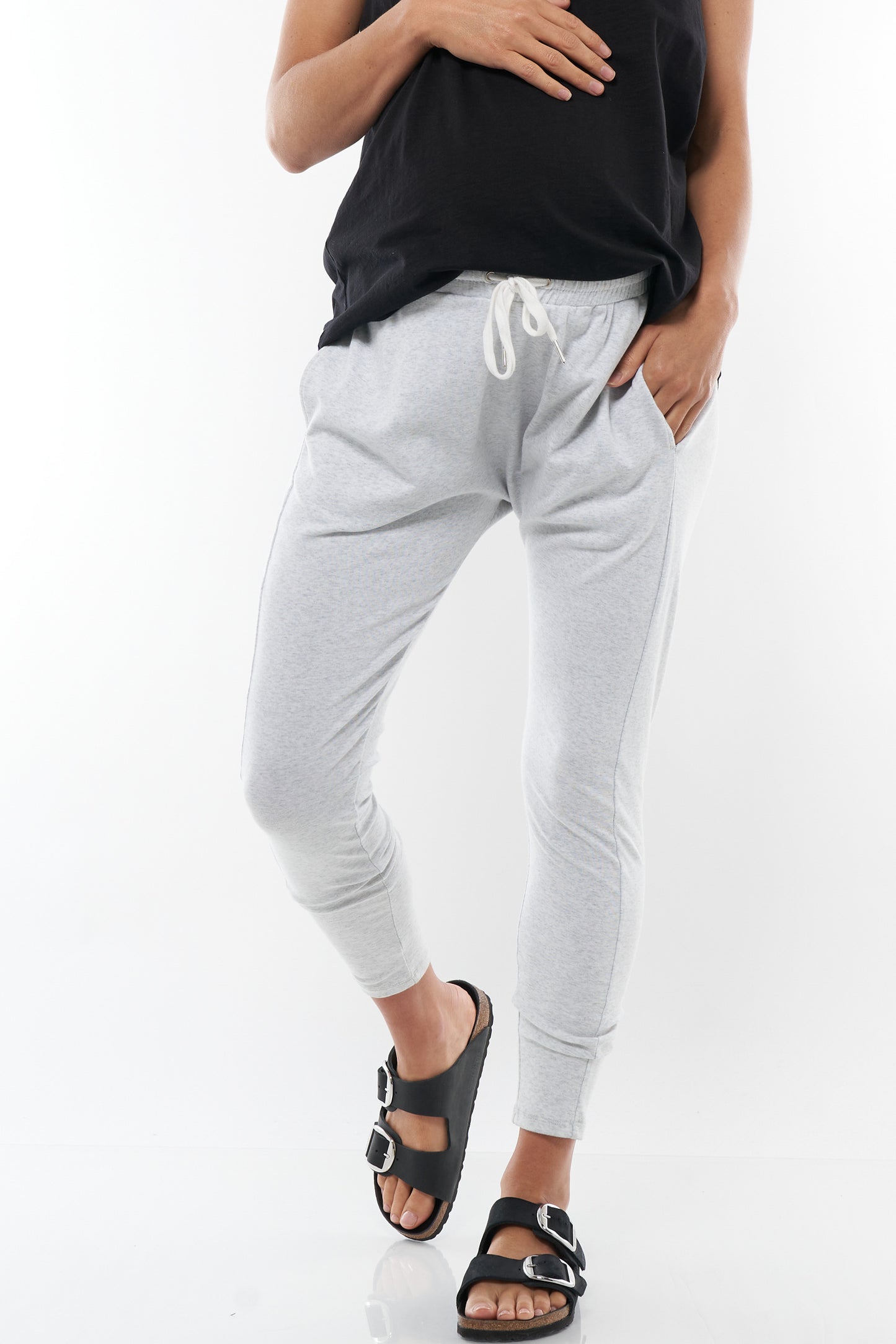 Grey Maternity Track Pant -3