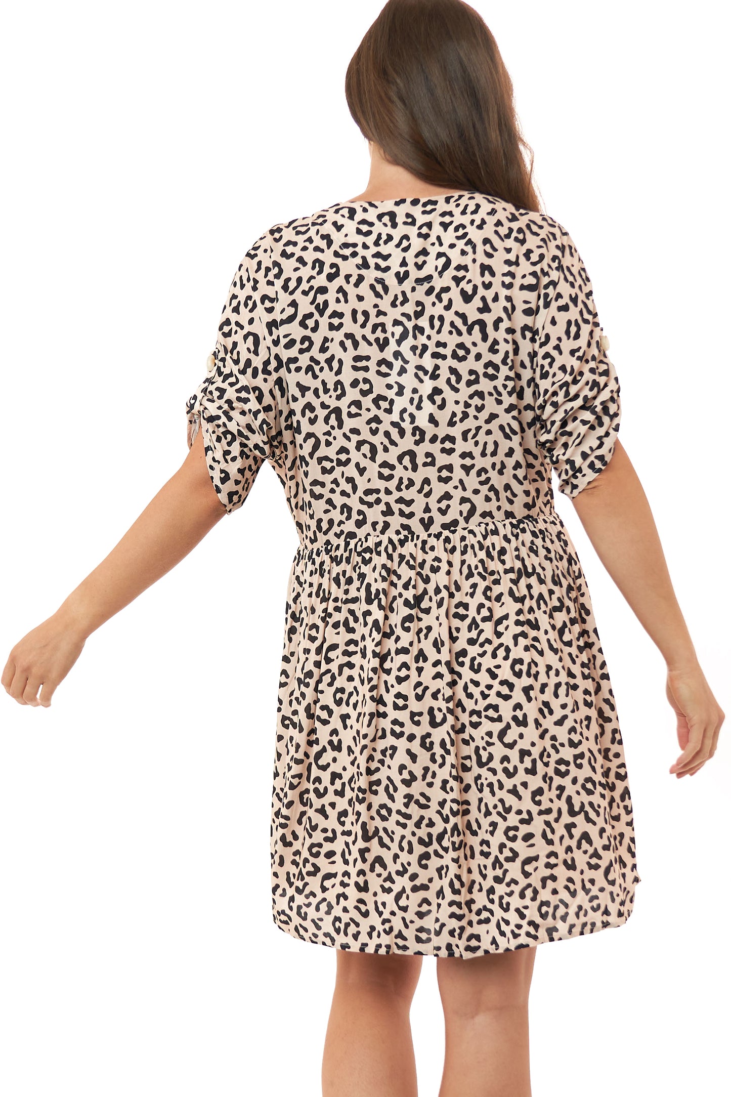 Maternity and Nursing Dress Leopard -3