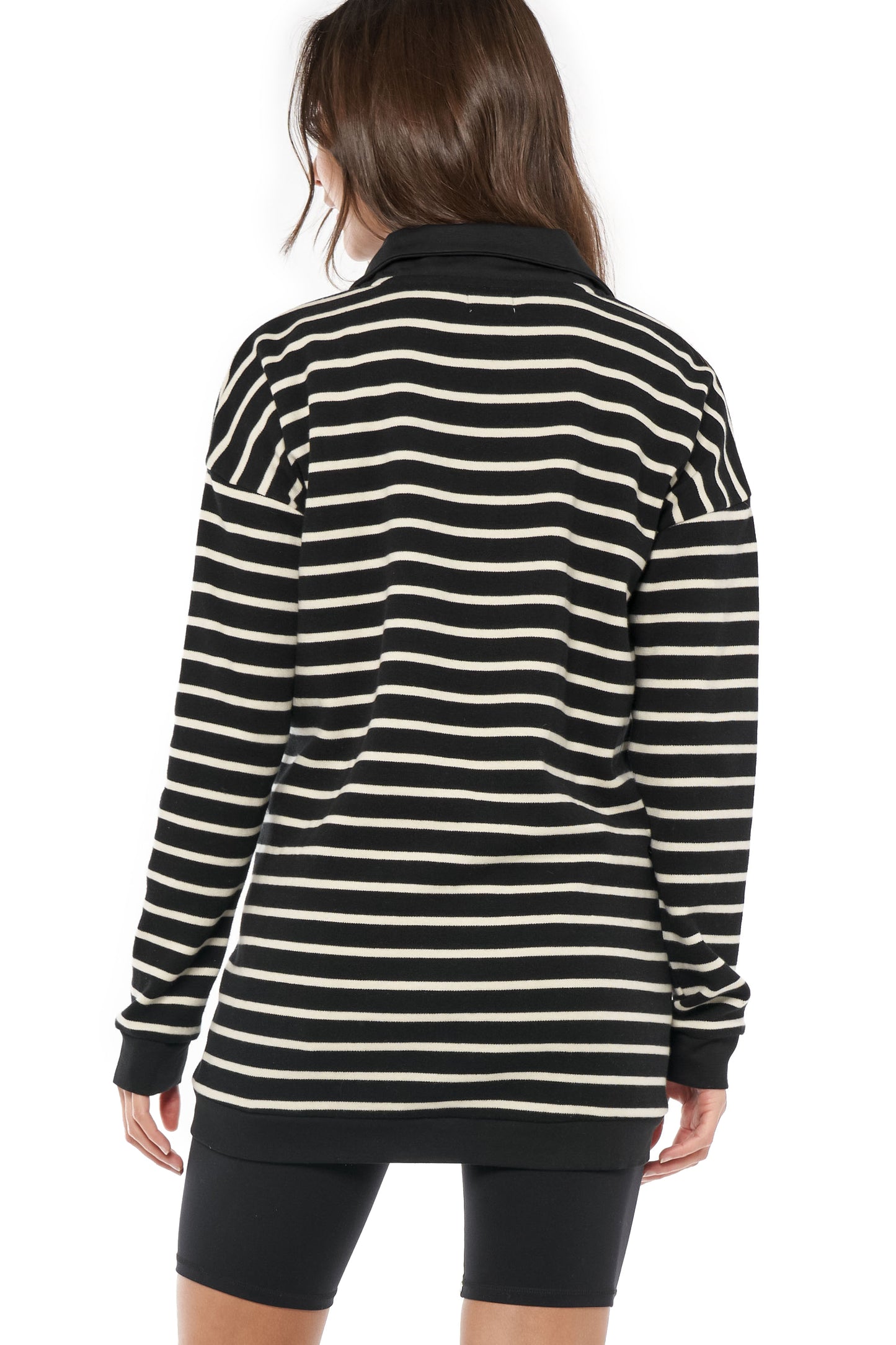 Nursing Jumper Black Stripe - 4