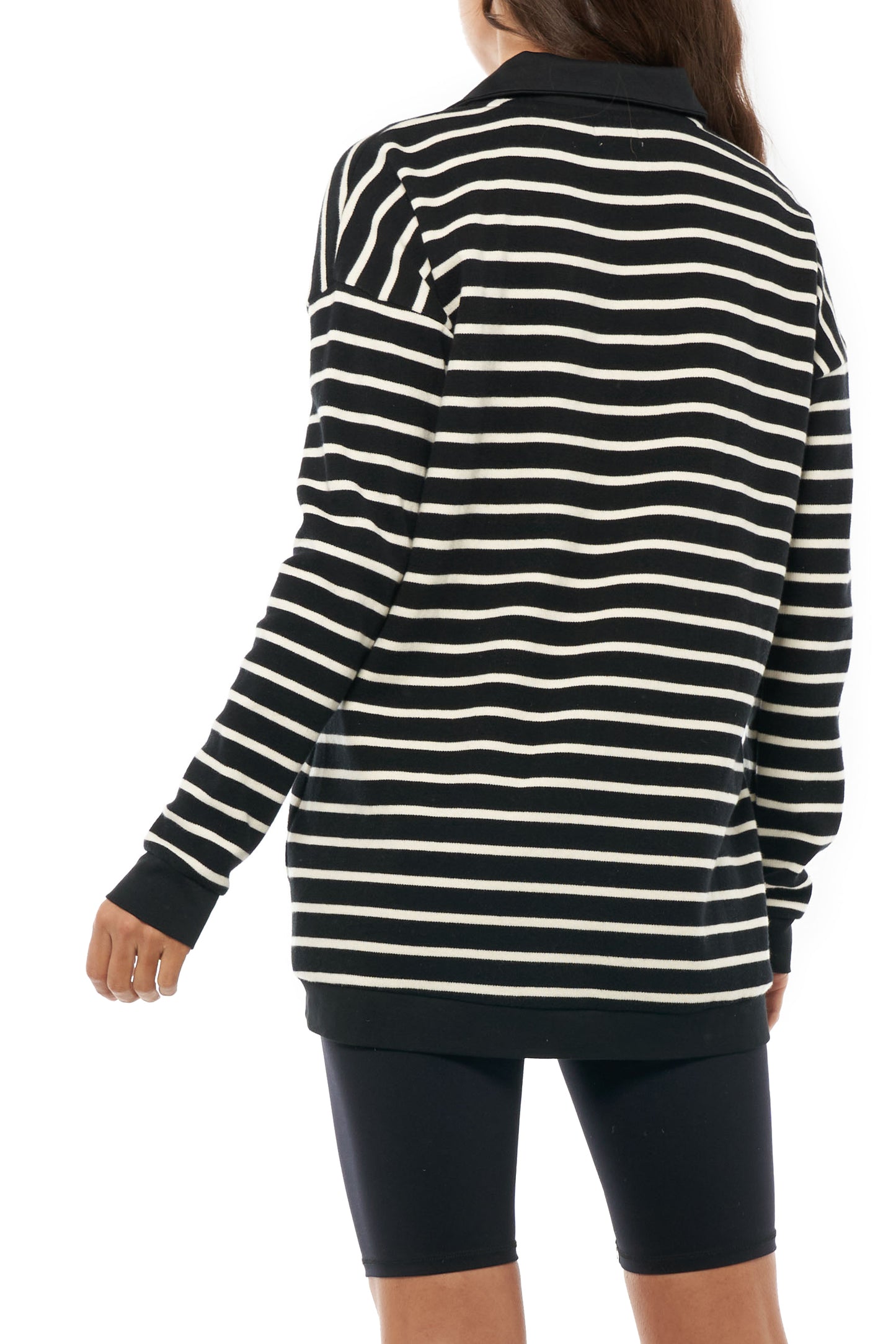 Nursing Jumper Black Stripe - 10