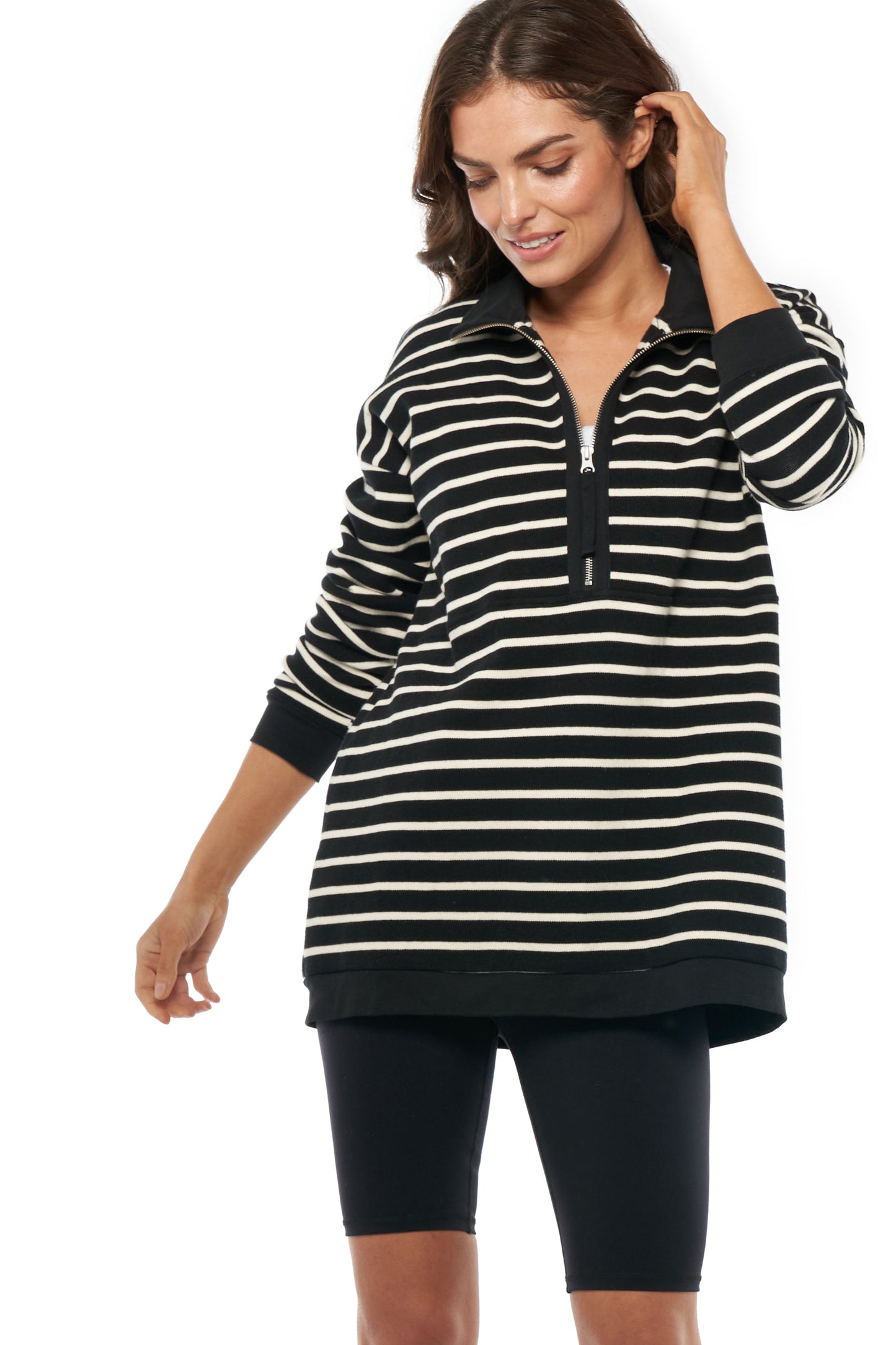 Nursing Jumper Black Stripe - 9