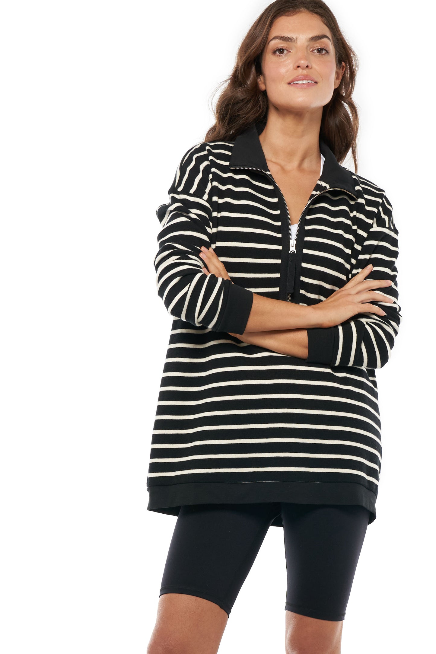 Nursing Jumper Black Stripe - 6