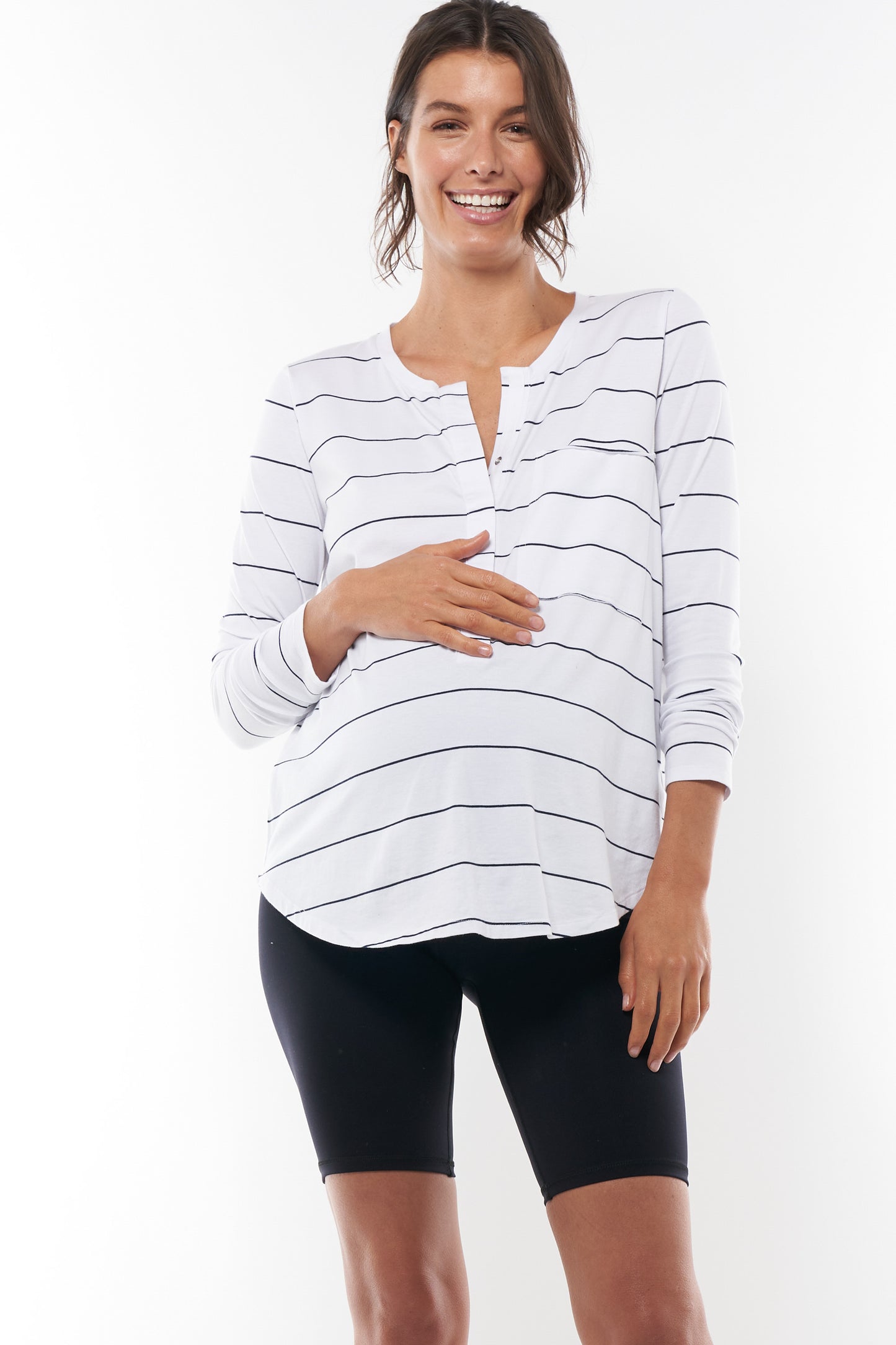 WHS25-73-Set The Tone Henley-Positano Stripe*