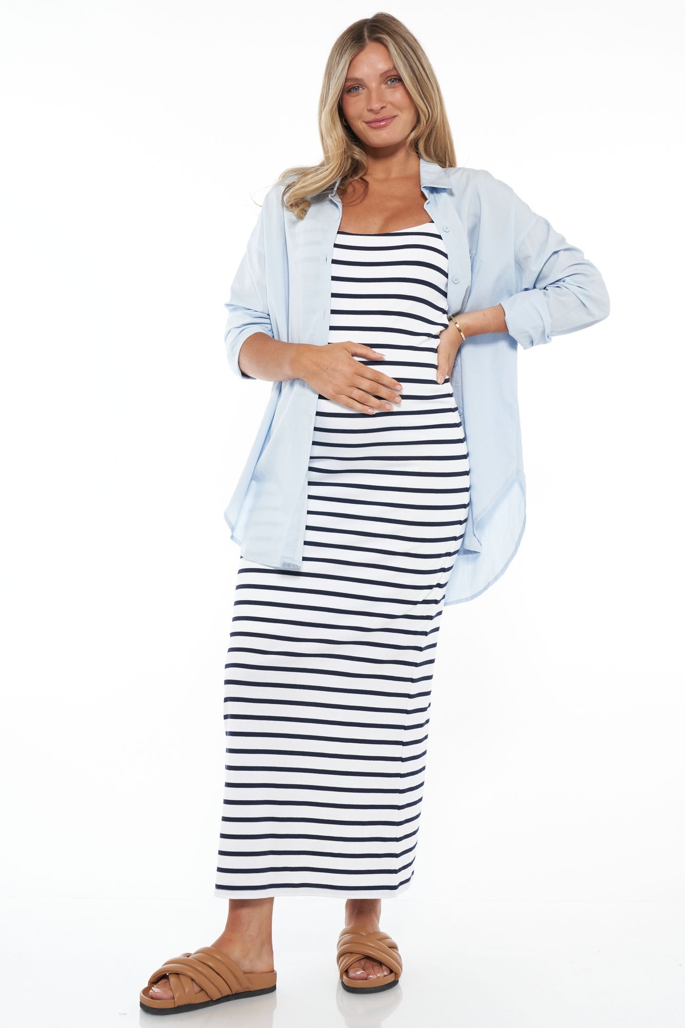 Maternity Maxi Dress - Stripe 5