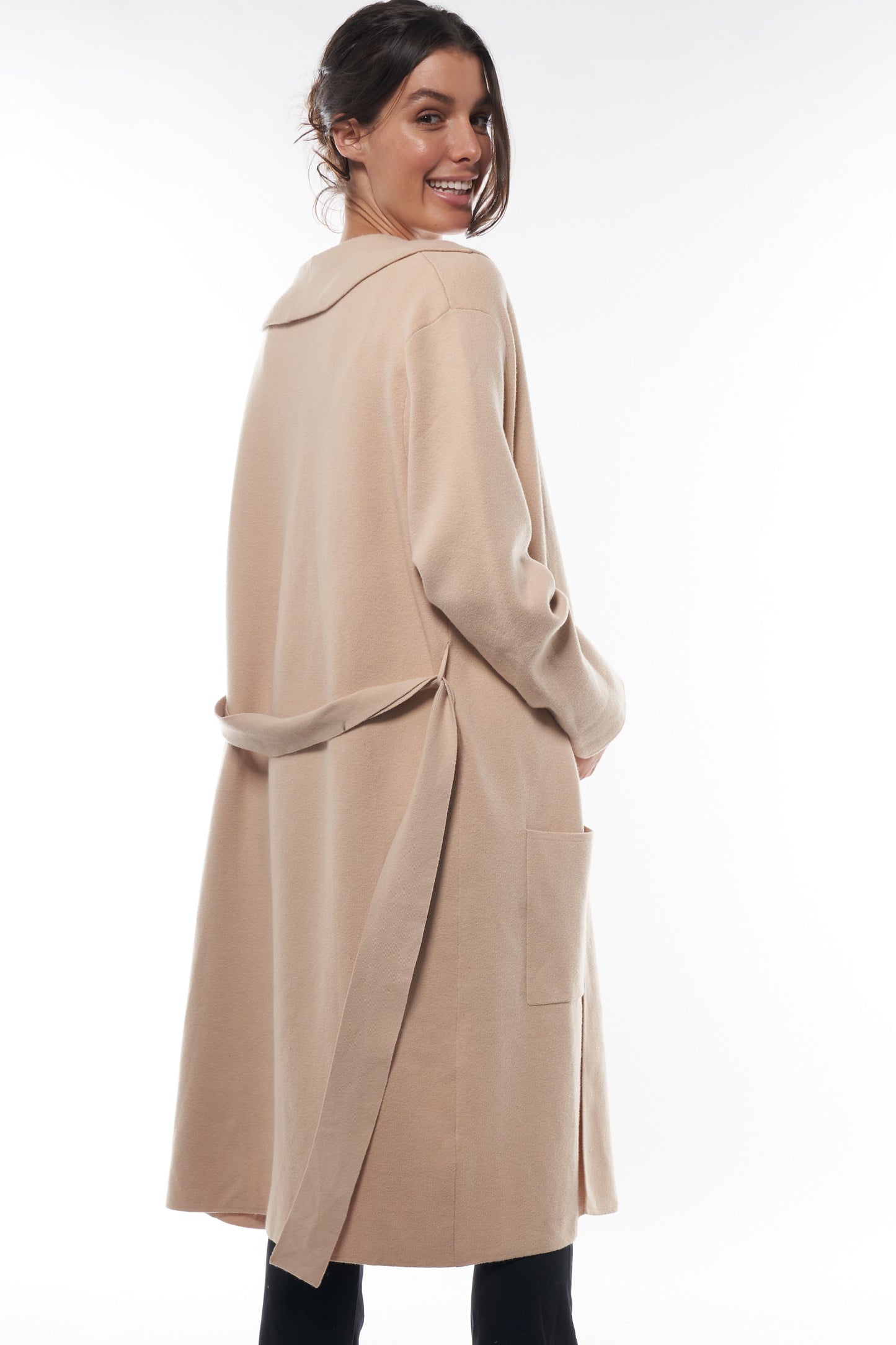 Camel Maternity Coat -4