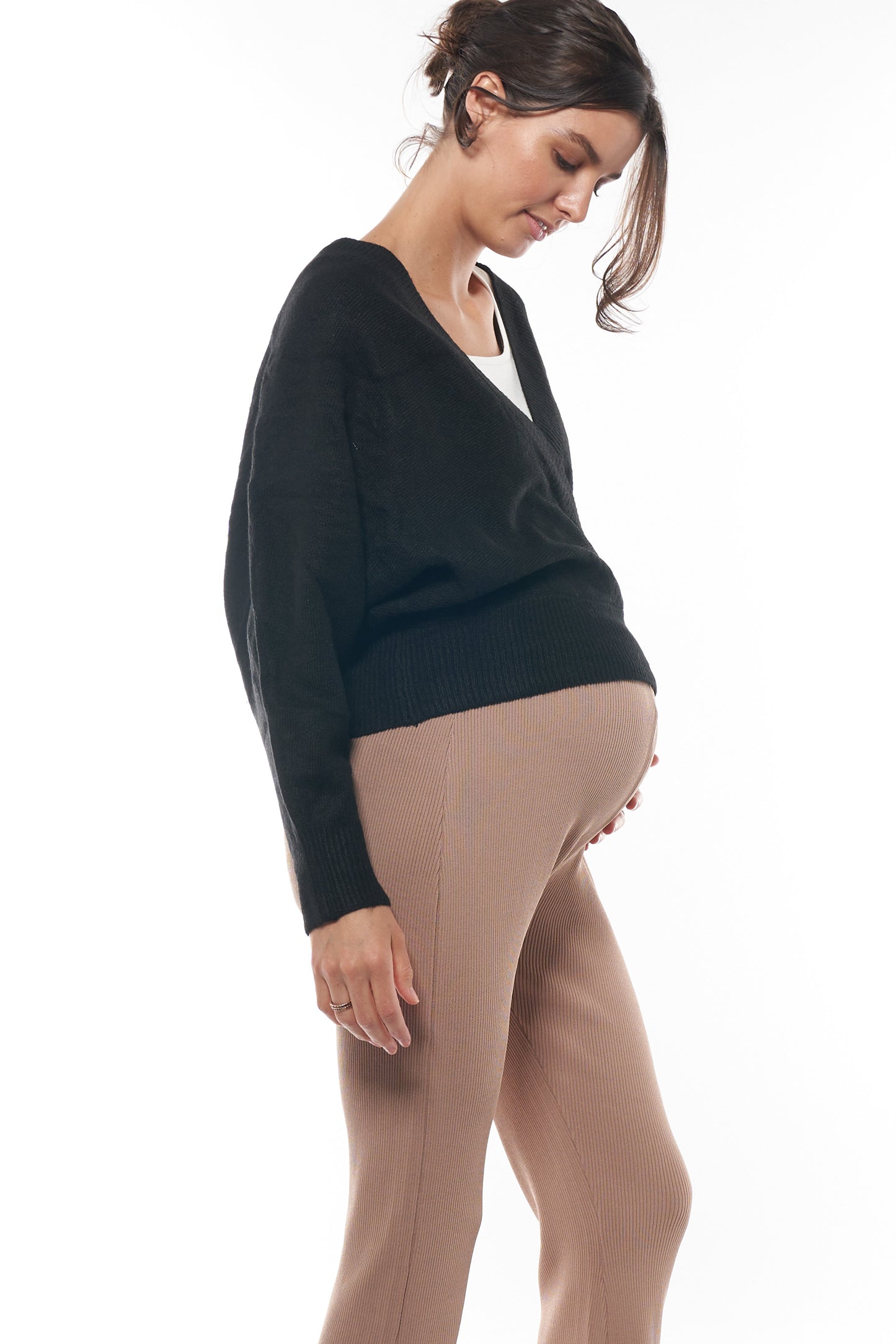 Maternity and Nursing Cross Front Knit Top -3