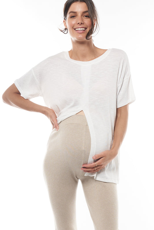 White Maternity Top -1