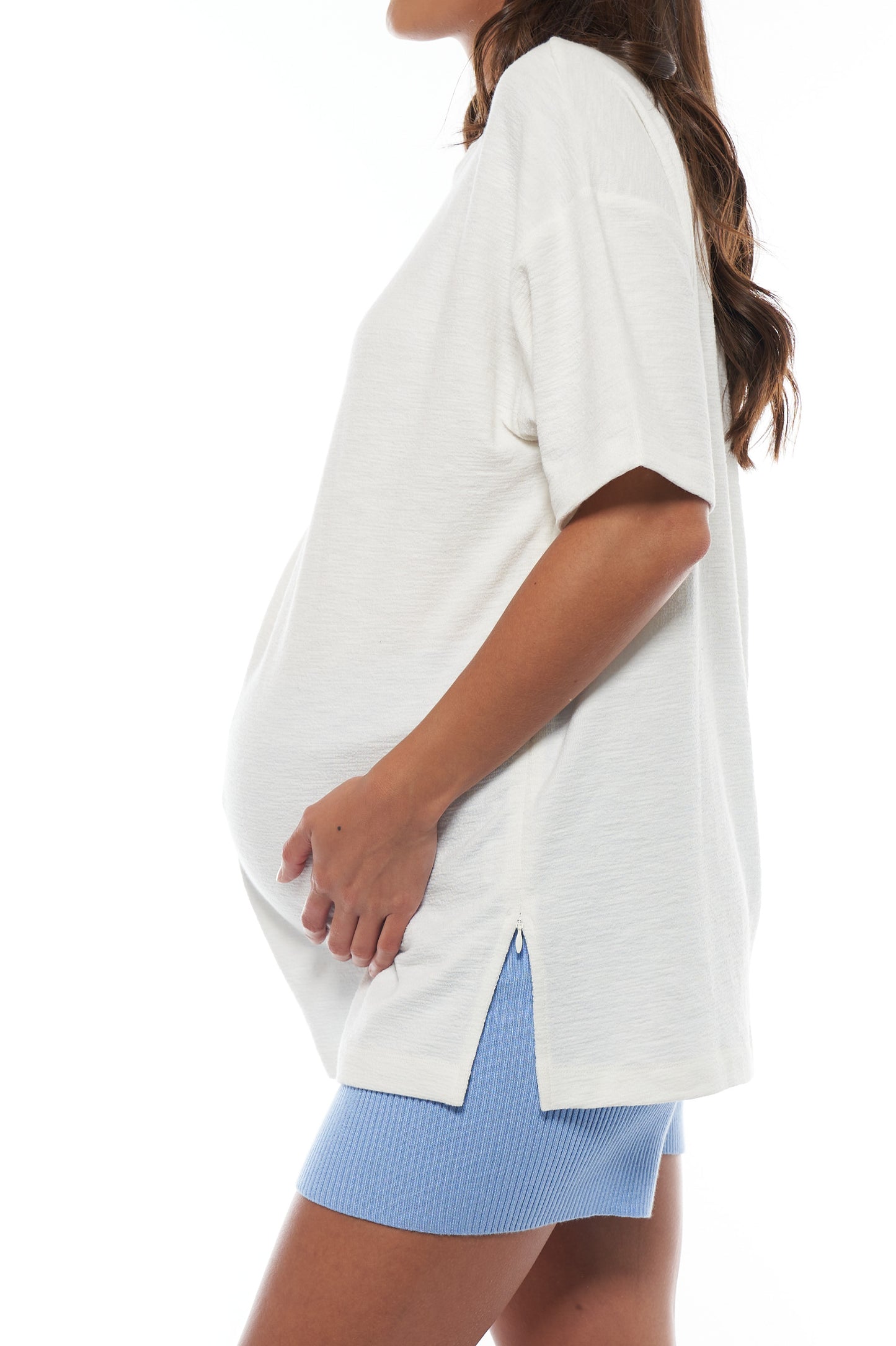 Maternity & Nursing Tee White -2