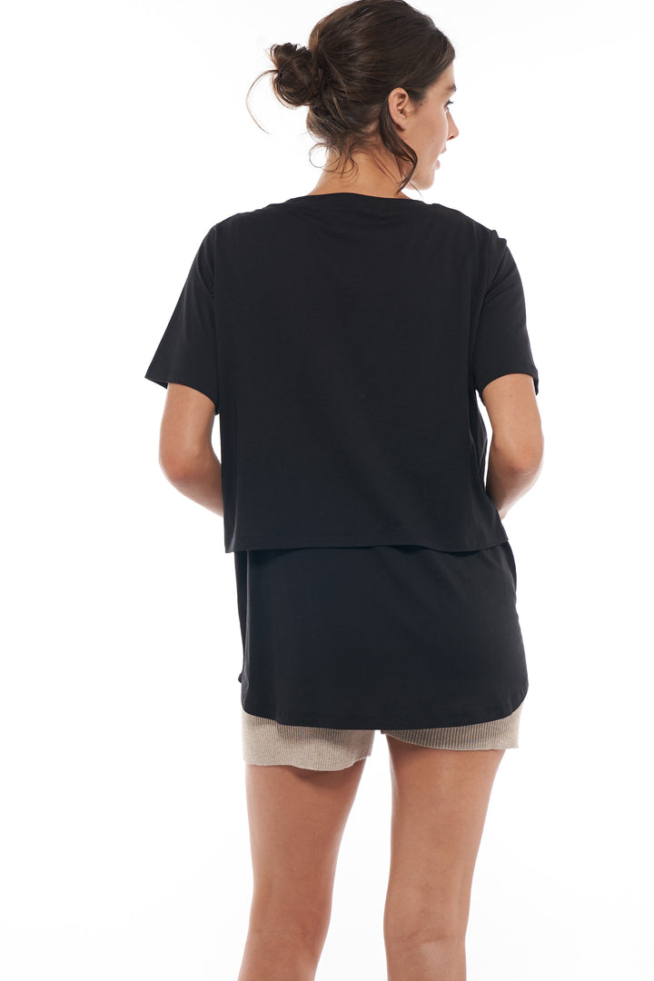 maternity and nursing tee black image 3